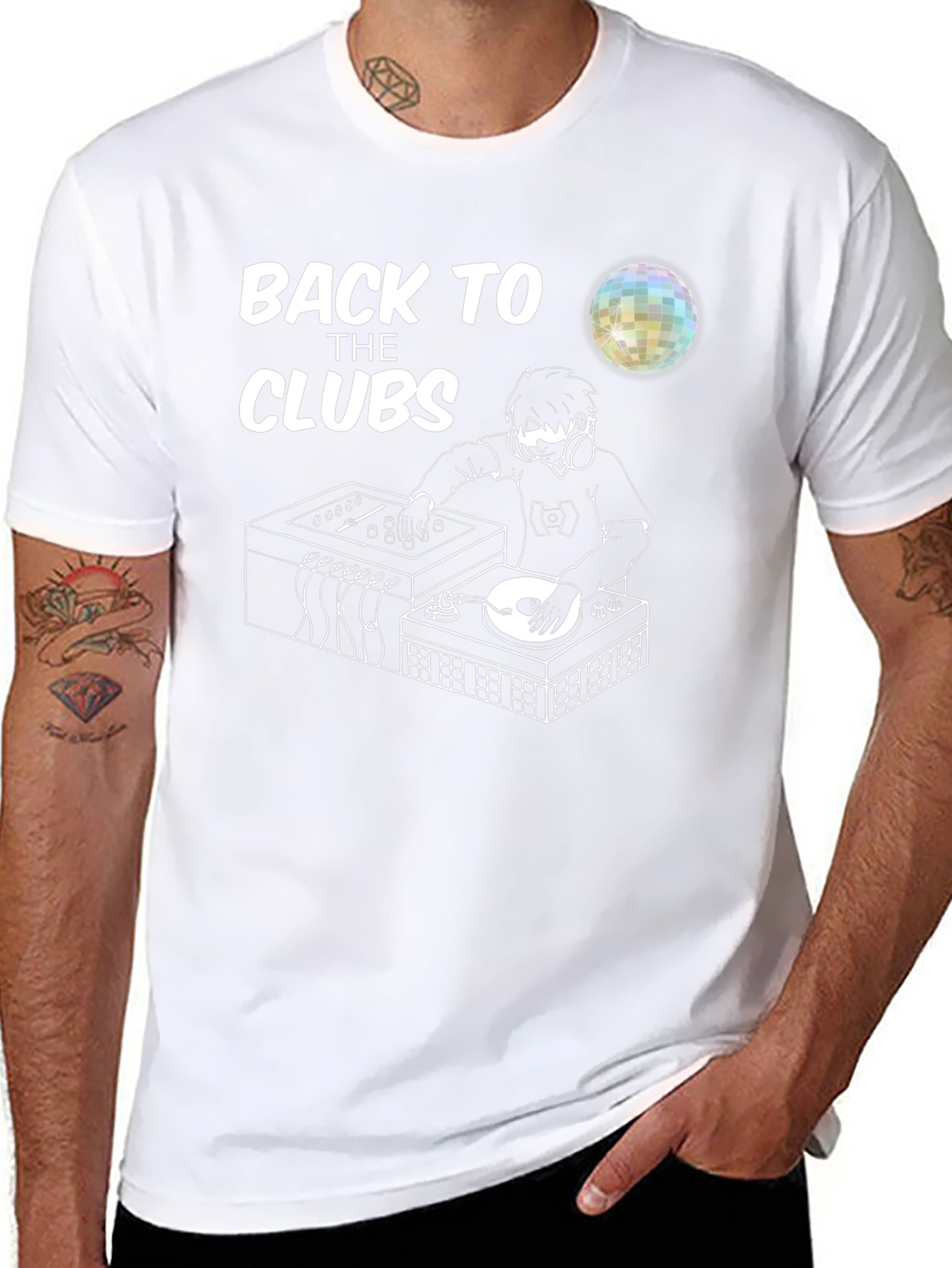 Back To The Clubs T-Shirt - DJ Graphic Tee