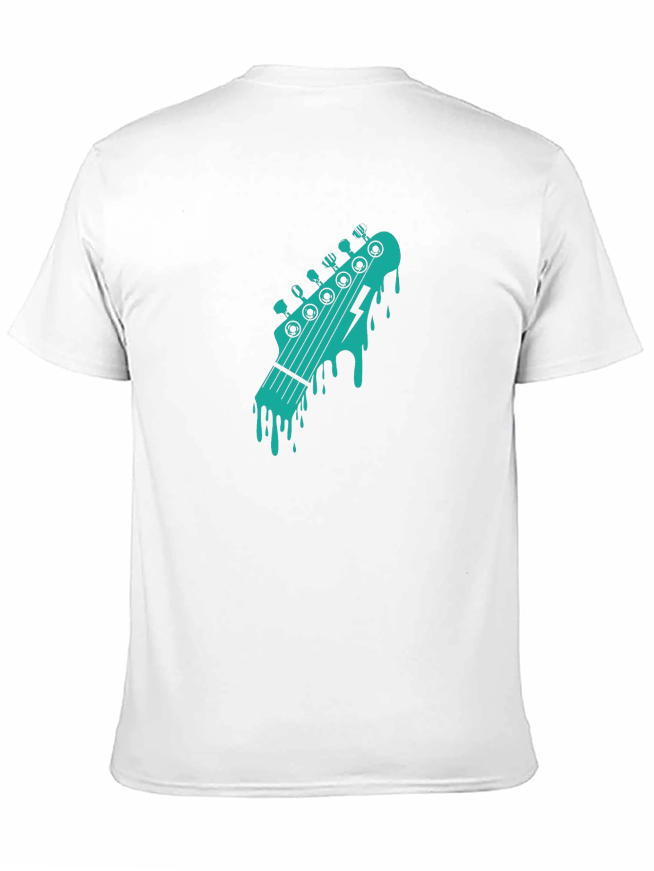 Cool Black T-Shirt with Guitar Headstock Graphic