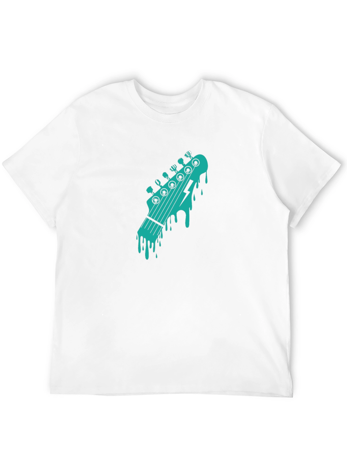 Cool Black T-Shirt with Guitar Headstock Graphic