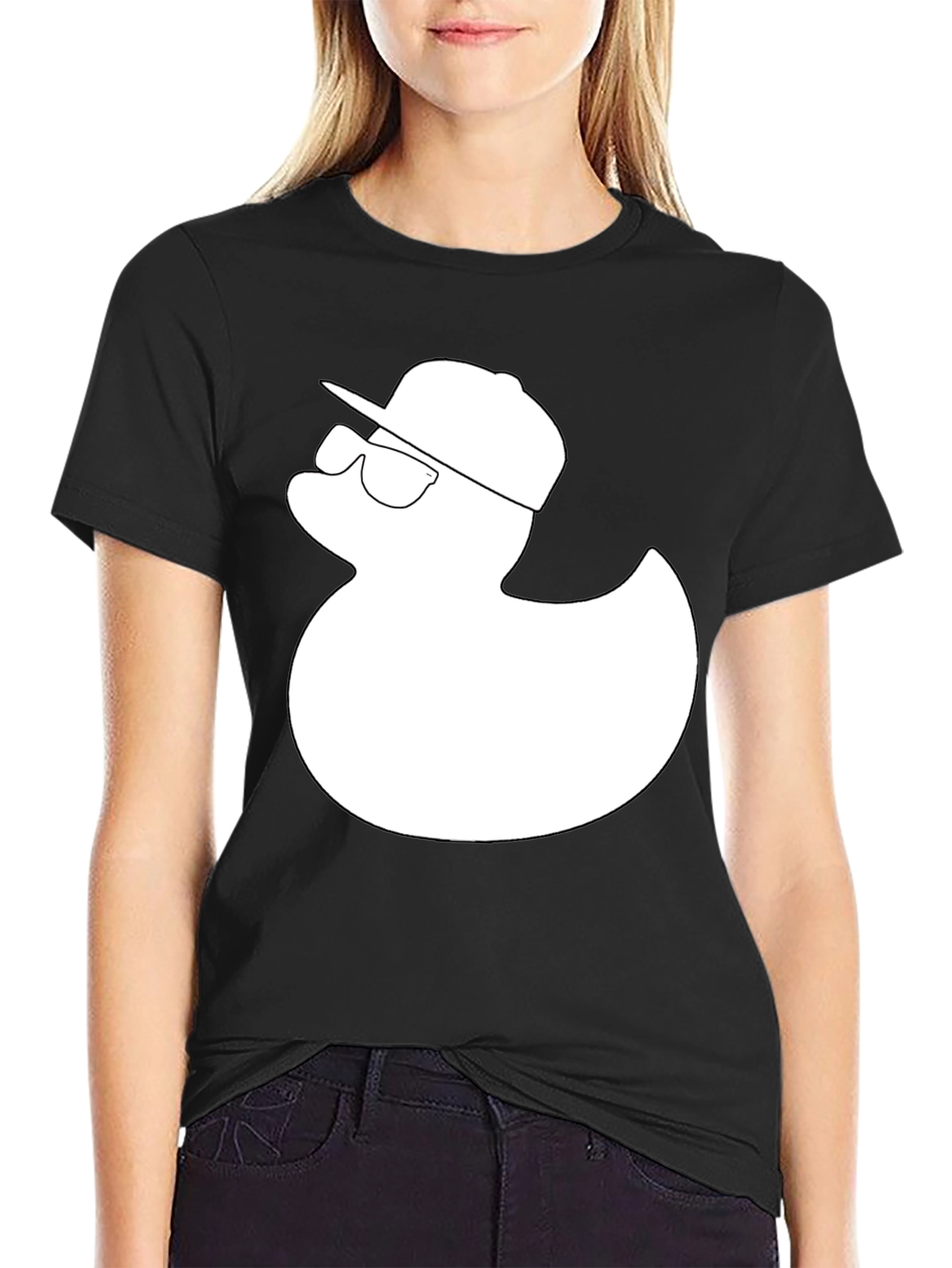 Duck with Hat T-Shirt - Cool Graphic Tee
