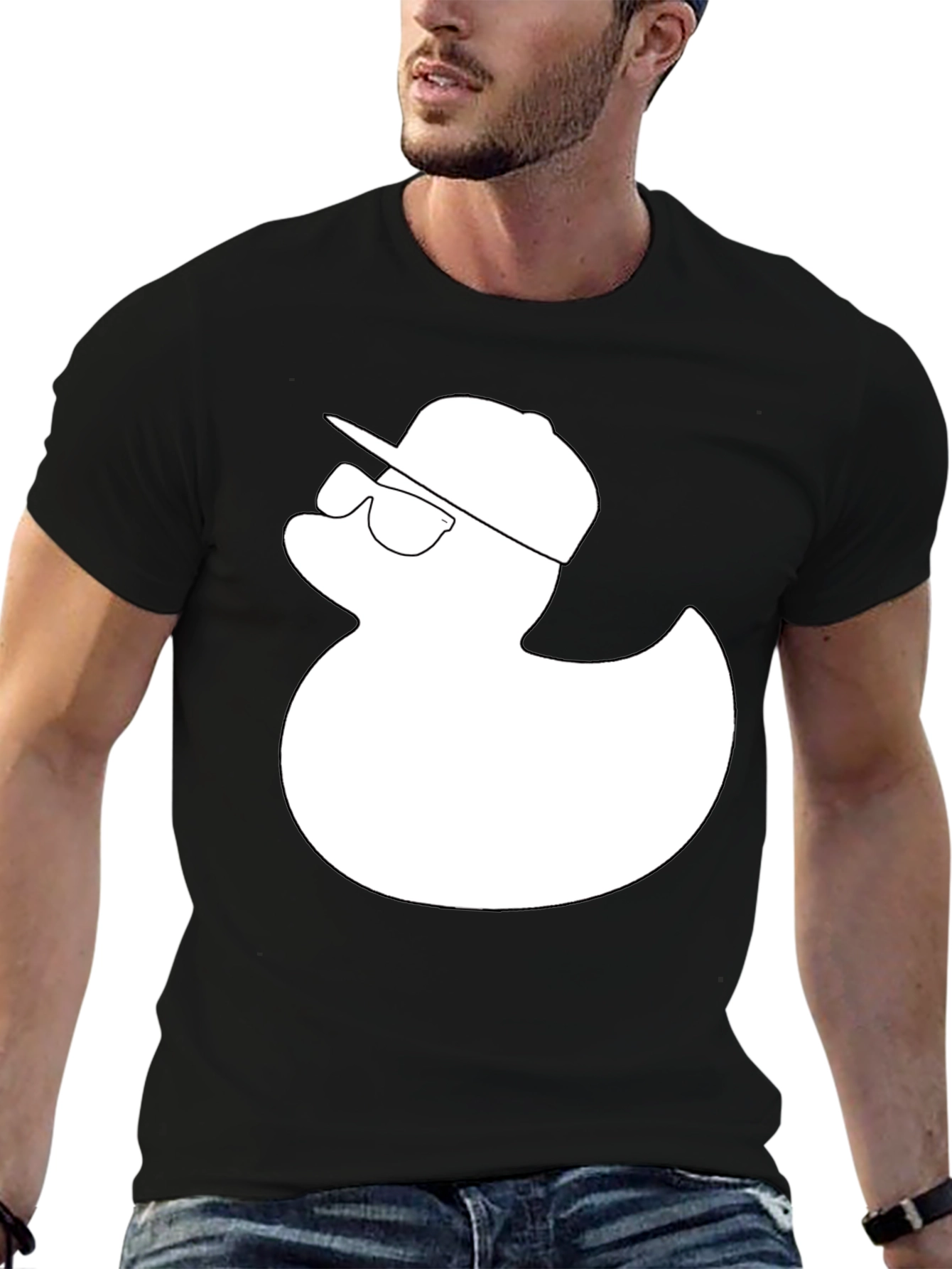 Duck with Hat T-Shirt - Cool Graphic Tee