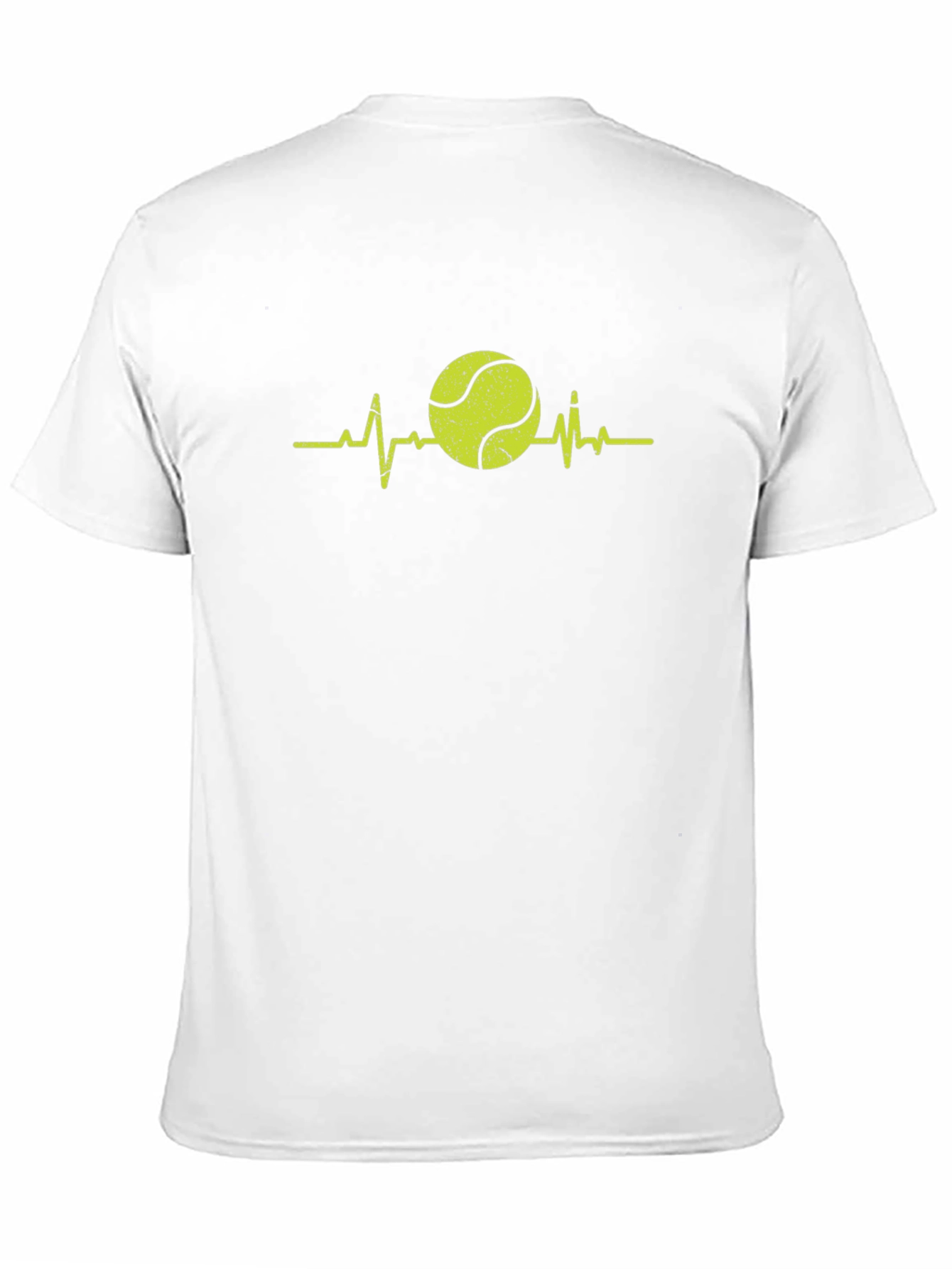 Tennis Heartbeat Graphic Tee - Black Cotton T-Shirt