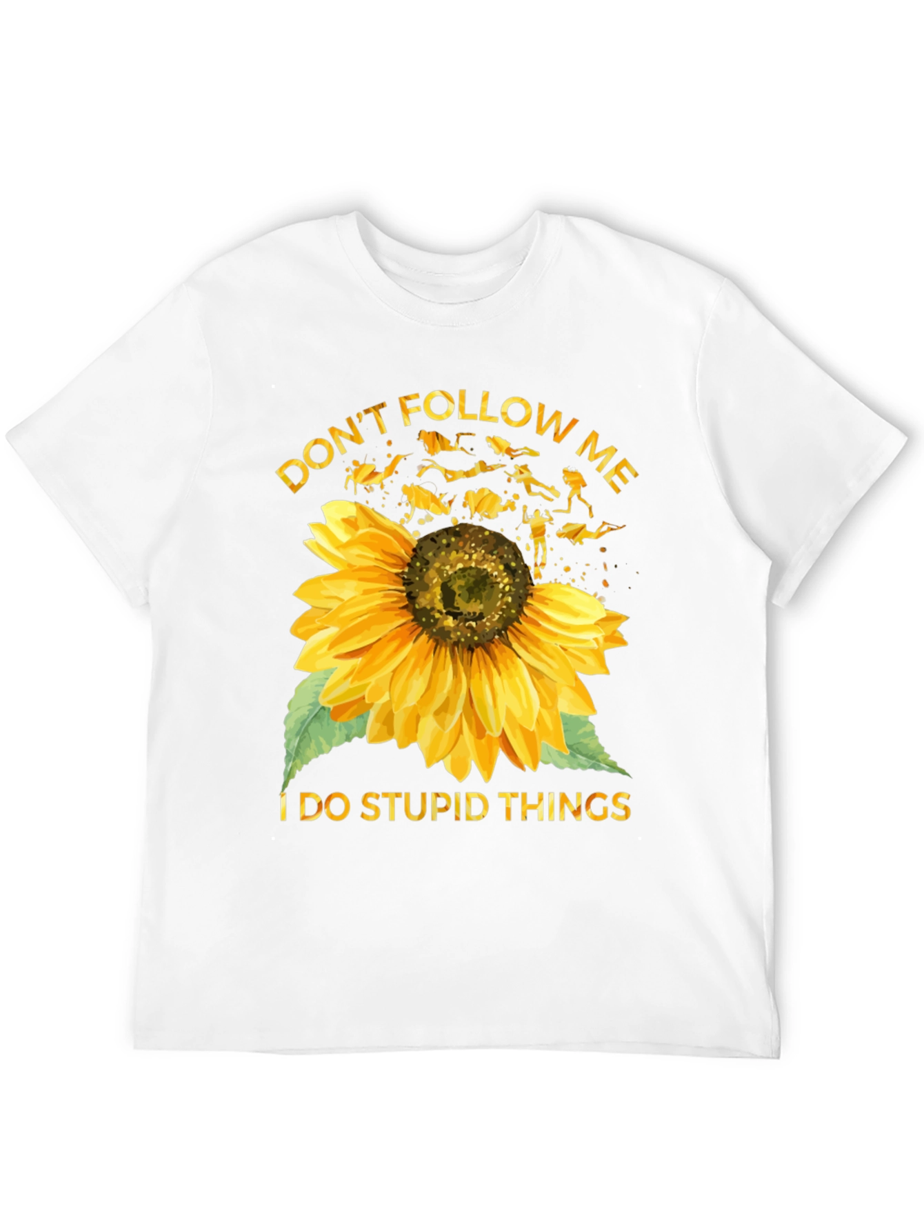 Dont Follow Me Sunflower Scuba Diving T-Shirt