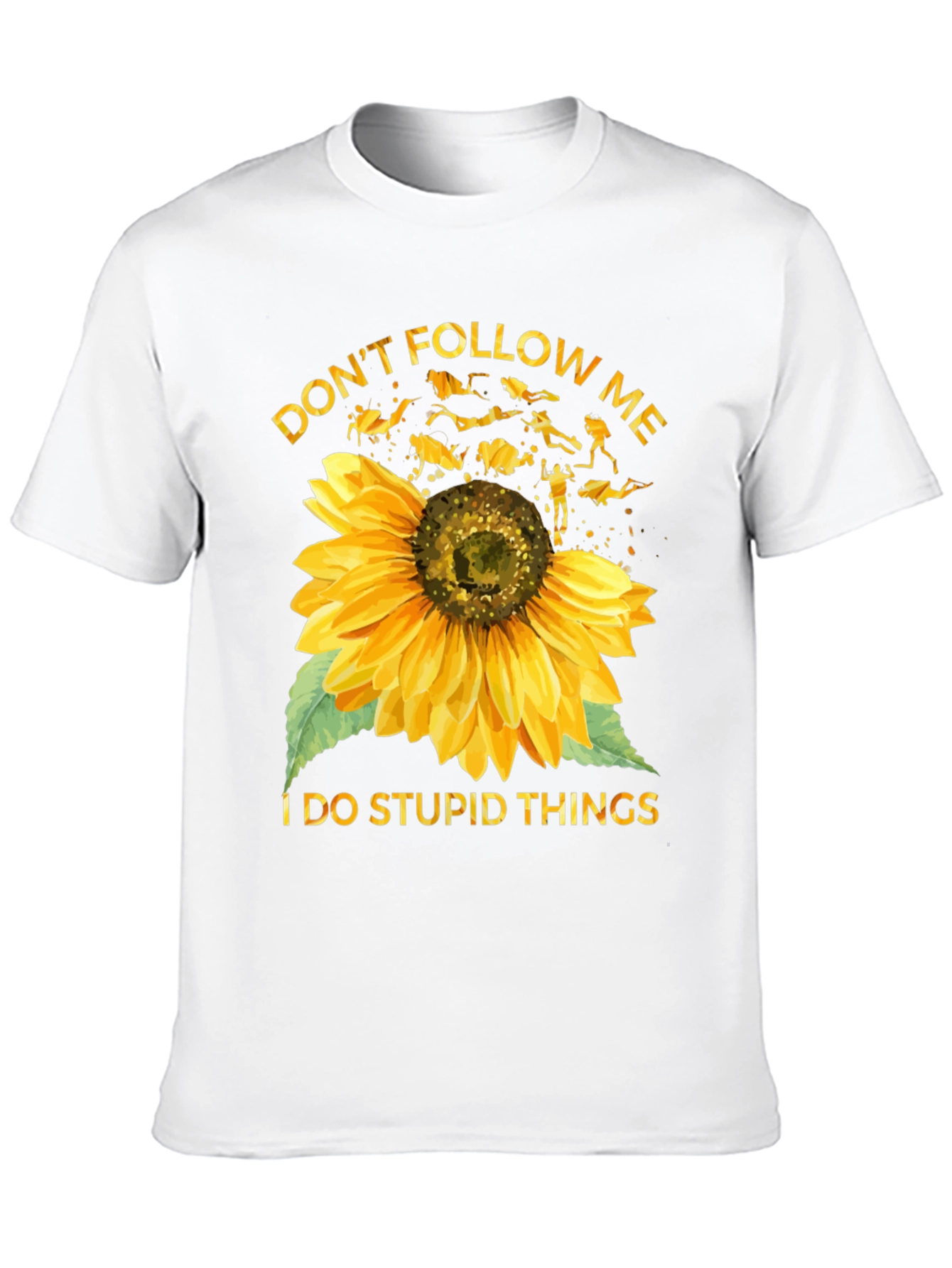 Dont Follow Me Sunflower Scuba Diving T-Shirt