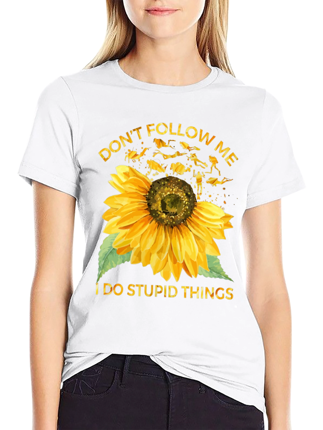 Dont Follow Me Sunflower Scuba Diving T-Shirt