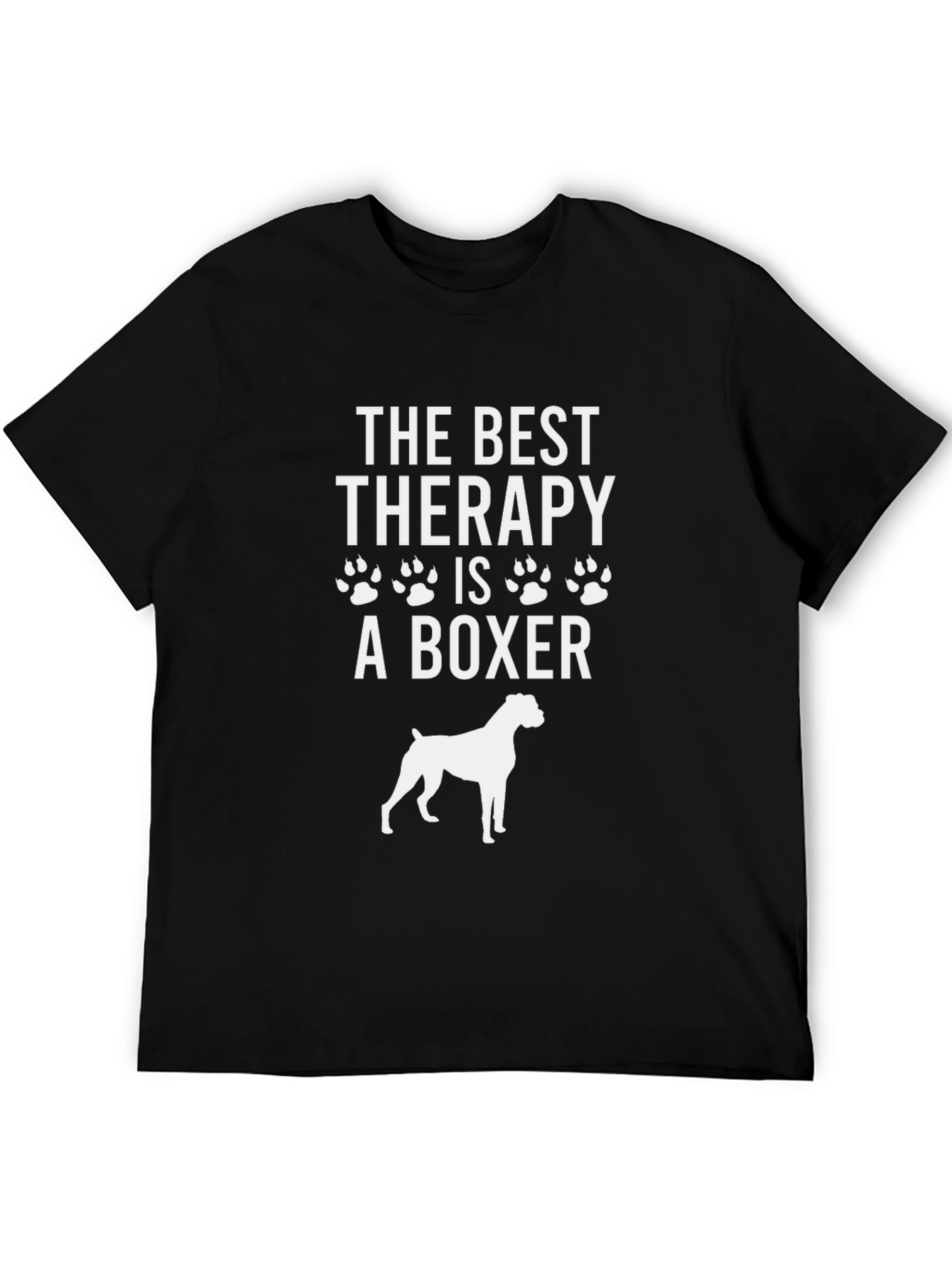 Best Therapy Boxer Dog T-Shirt Unisex Cotton Tee
