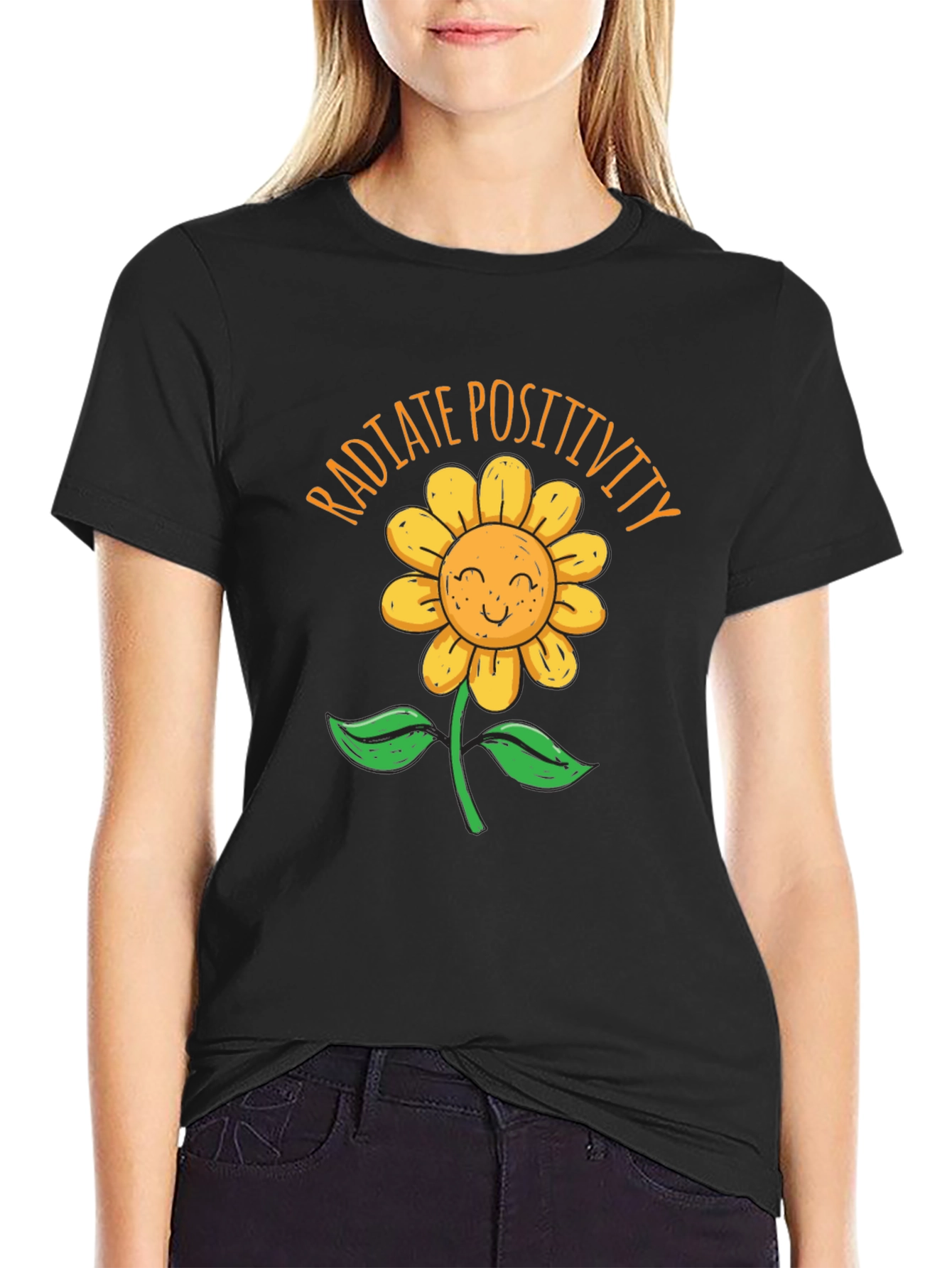 Radiate Positivity Sunflower Graphic Tee
