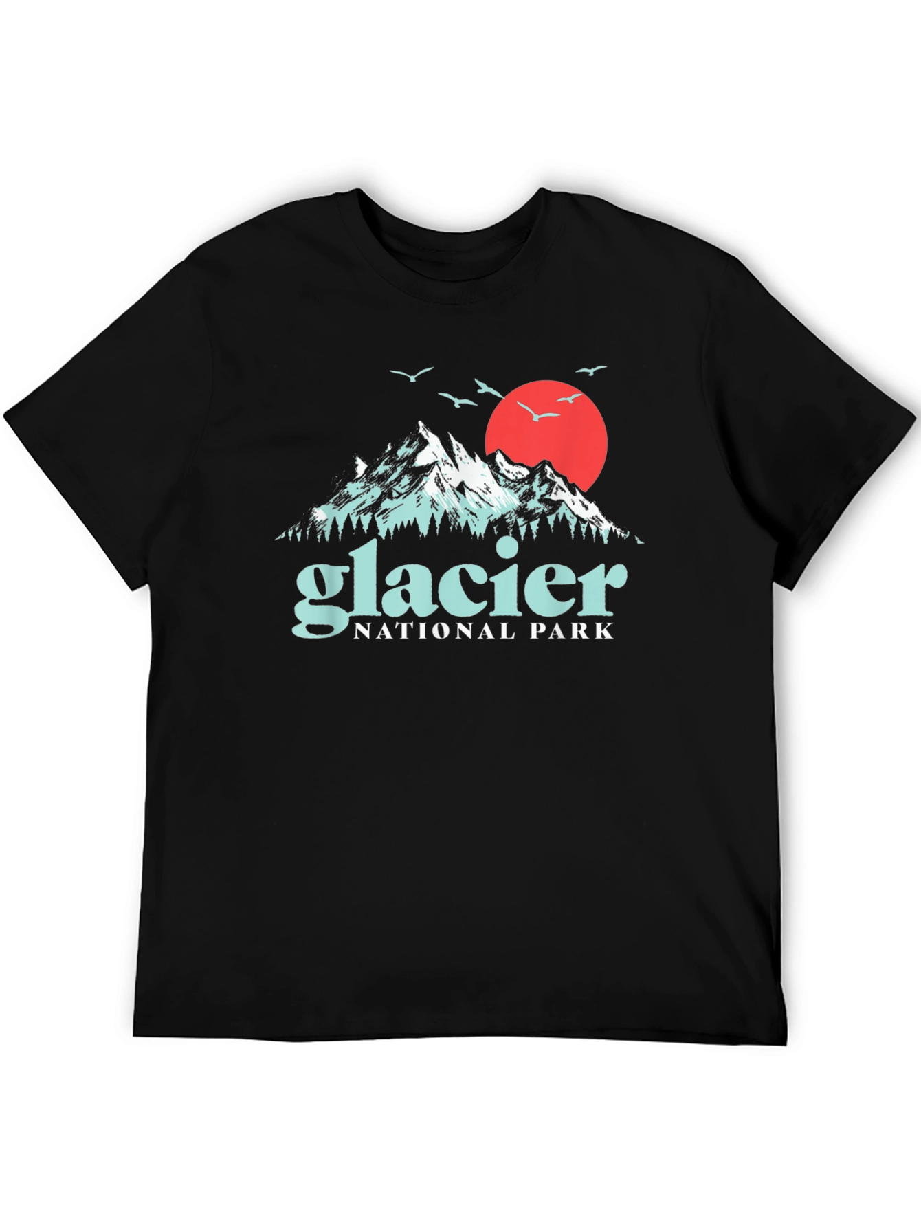 Glacier National Park T-Shirt Black Graphic Tee