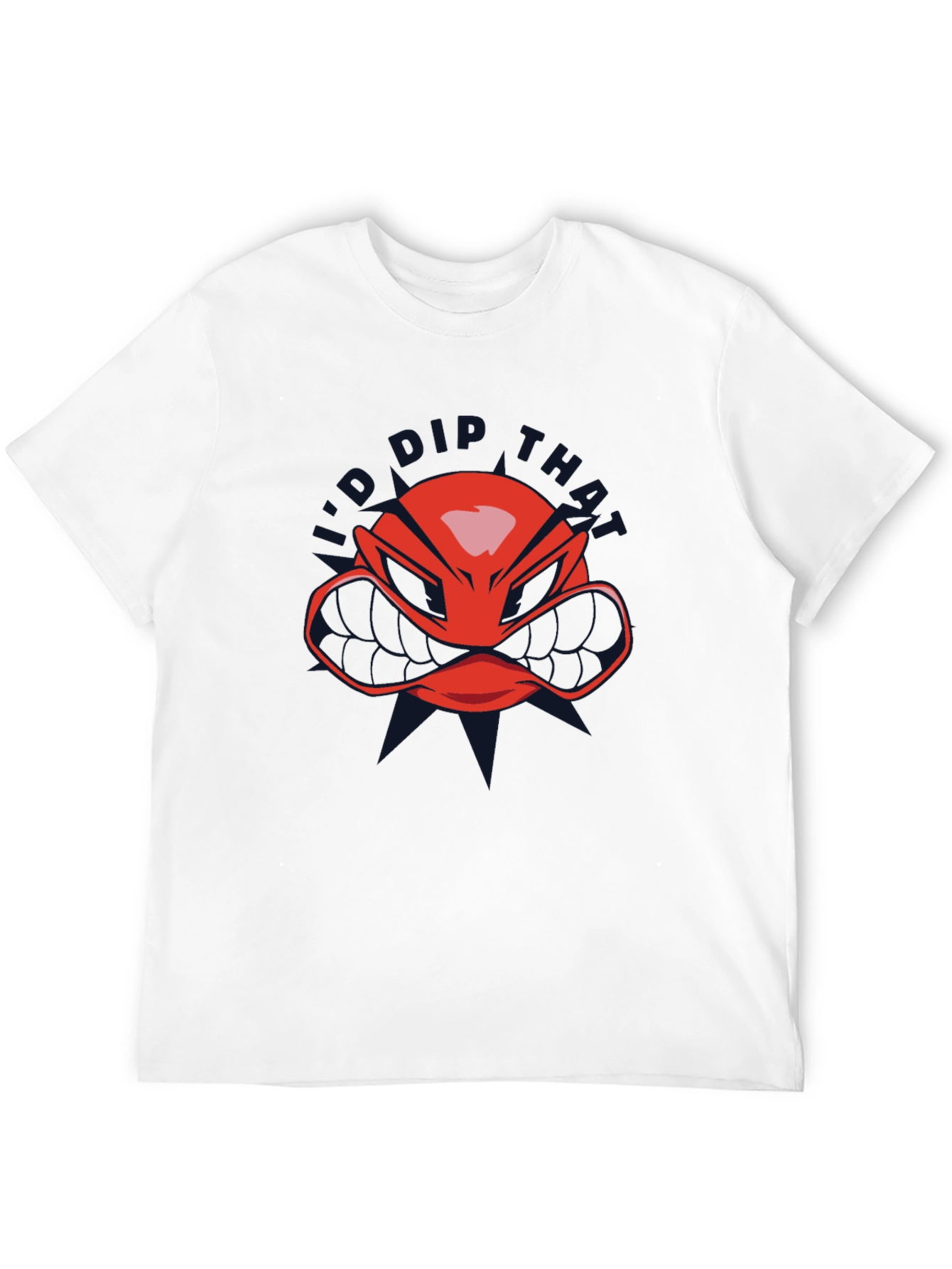 Red Helmet Graphic T-Shirt - Black Crew Neck