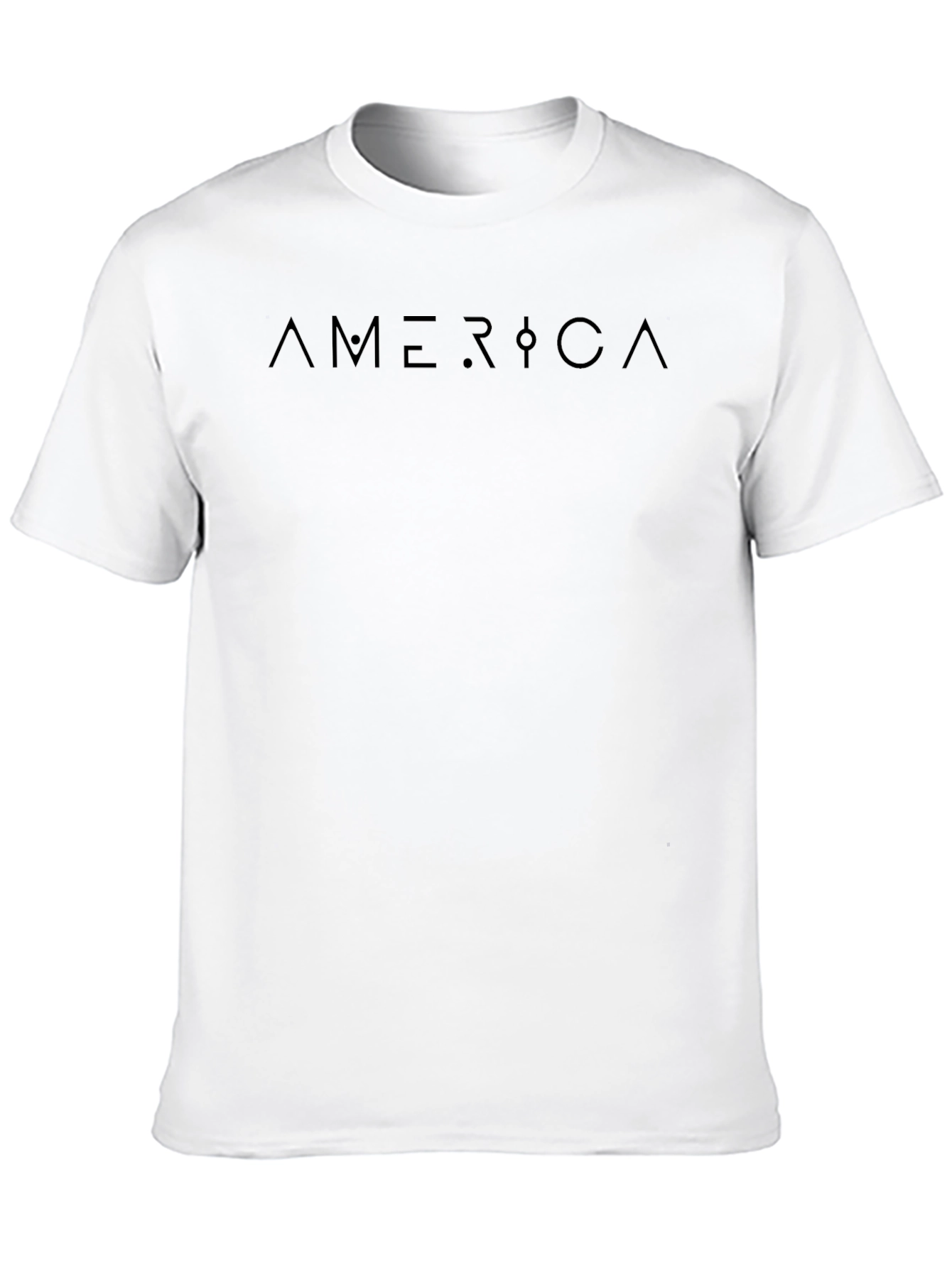 Mens Black America Graphic Print T-Shirt