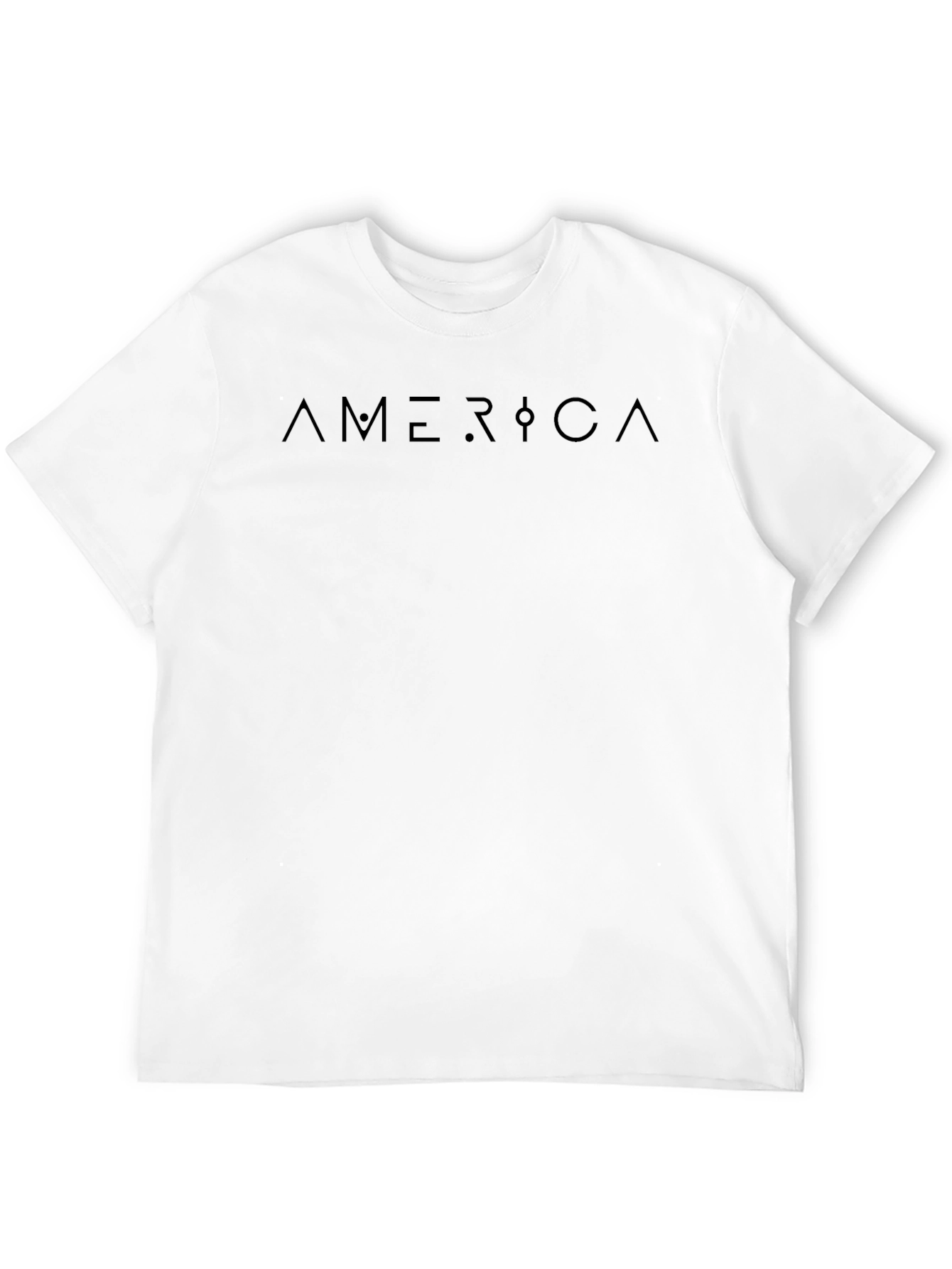 Mens Black America Graphic Print T-Shirt