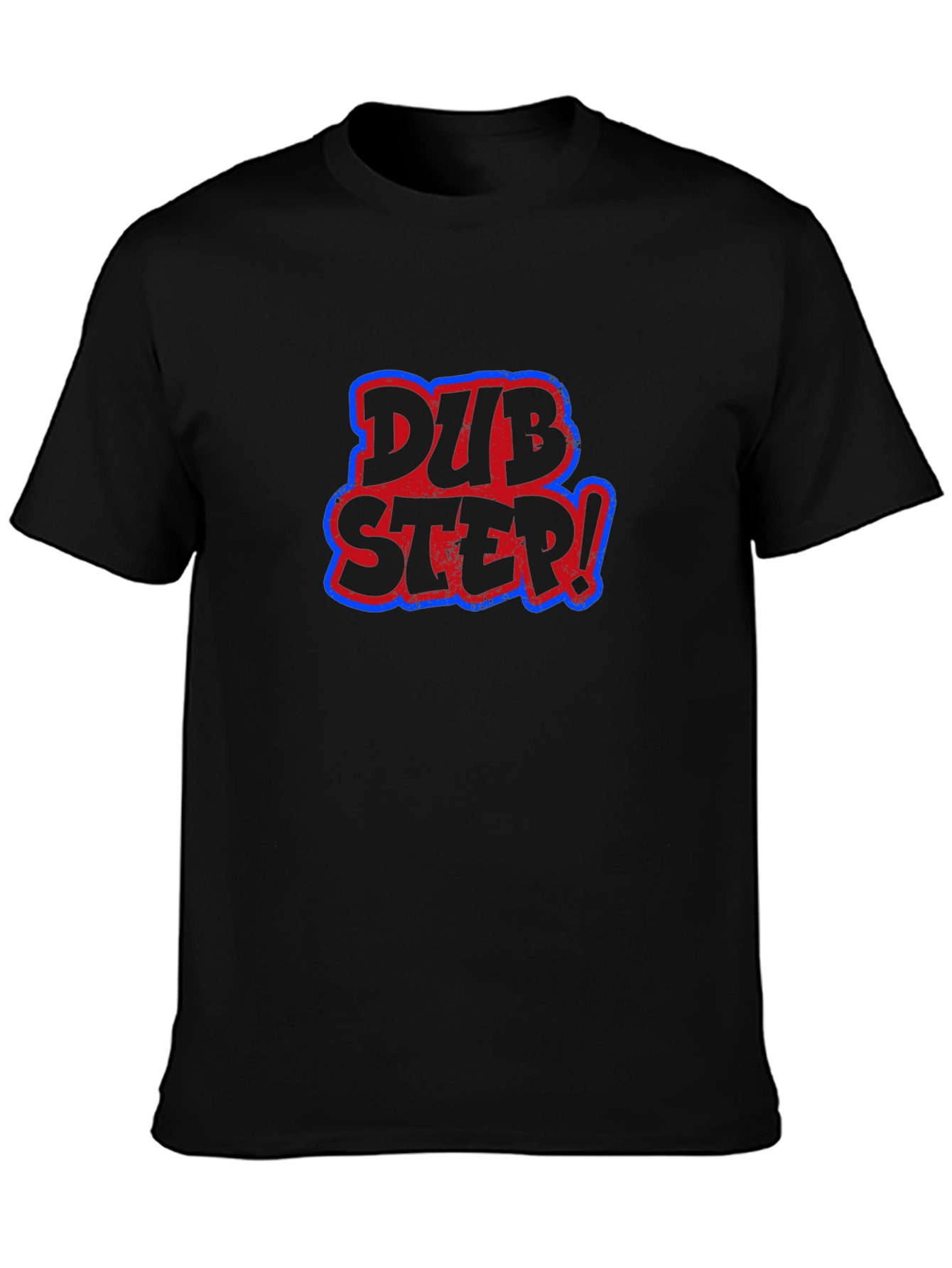 Dubstep Graphic Print Black T-Shirt