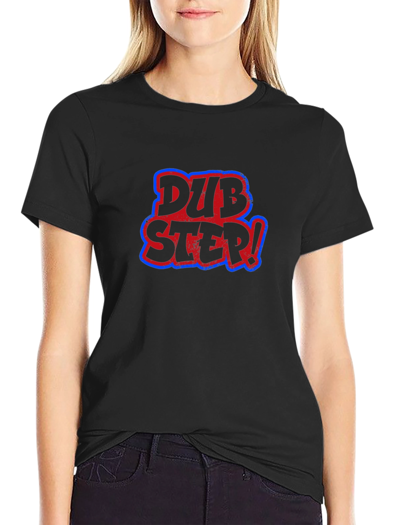 Dubstep Graphic Print Black T-Shirt