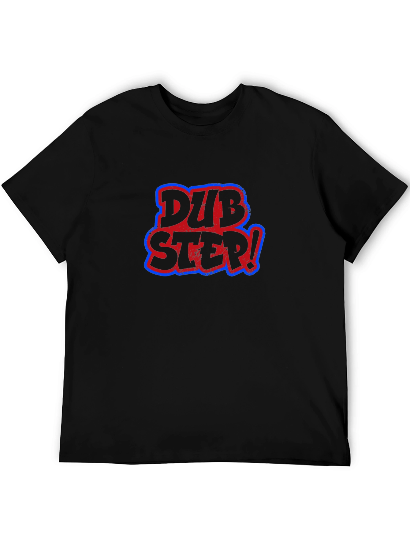 Dubstep Graphic Print Black T-Shirt