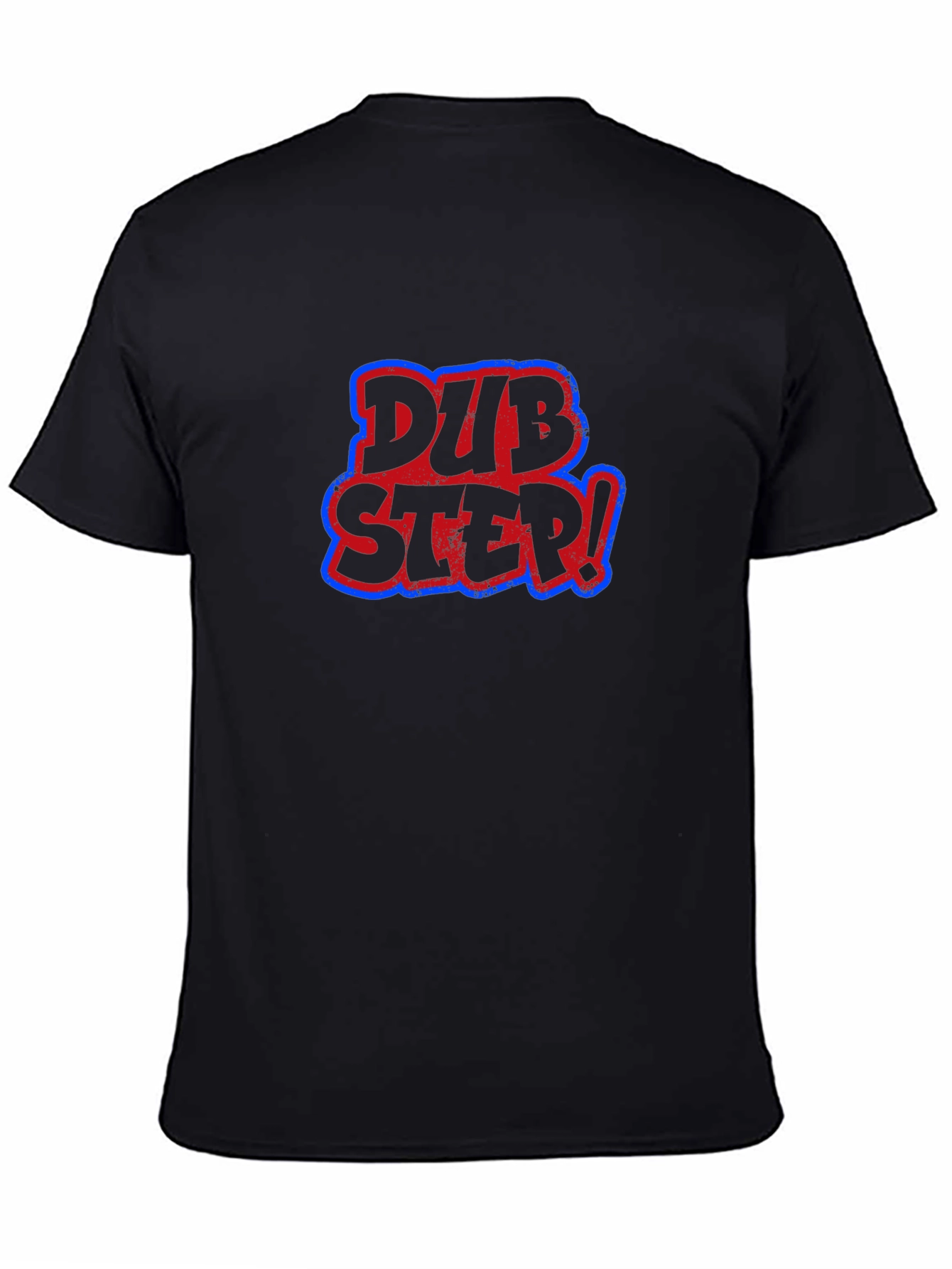 Dubstep Graphic Print Black T-Shirt