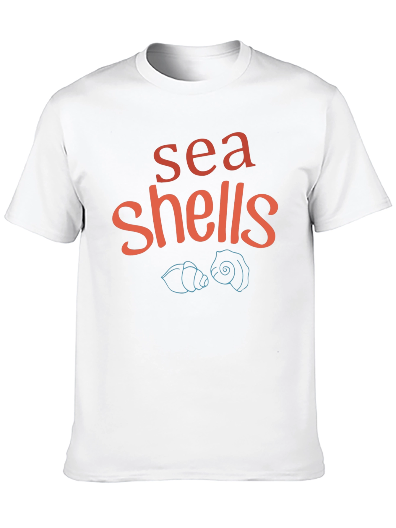 Sea Shells Graphic Tee - Black Cotton T-Shirt