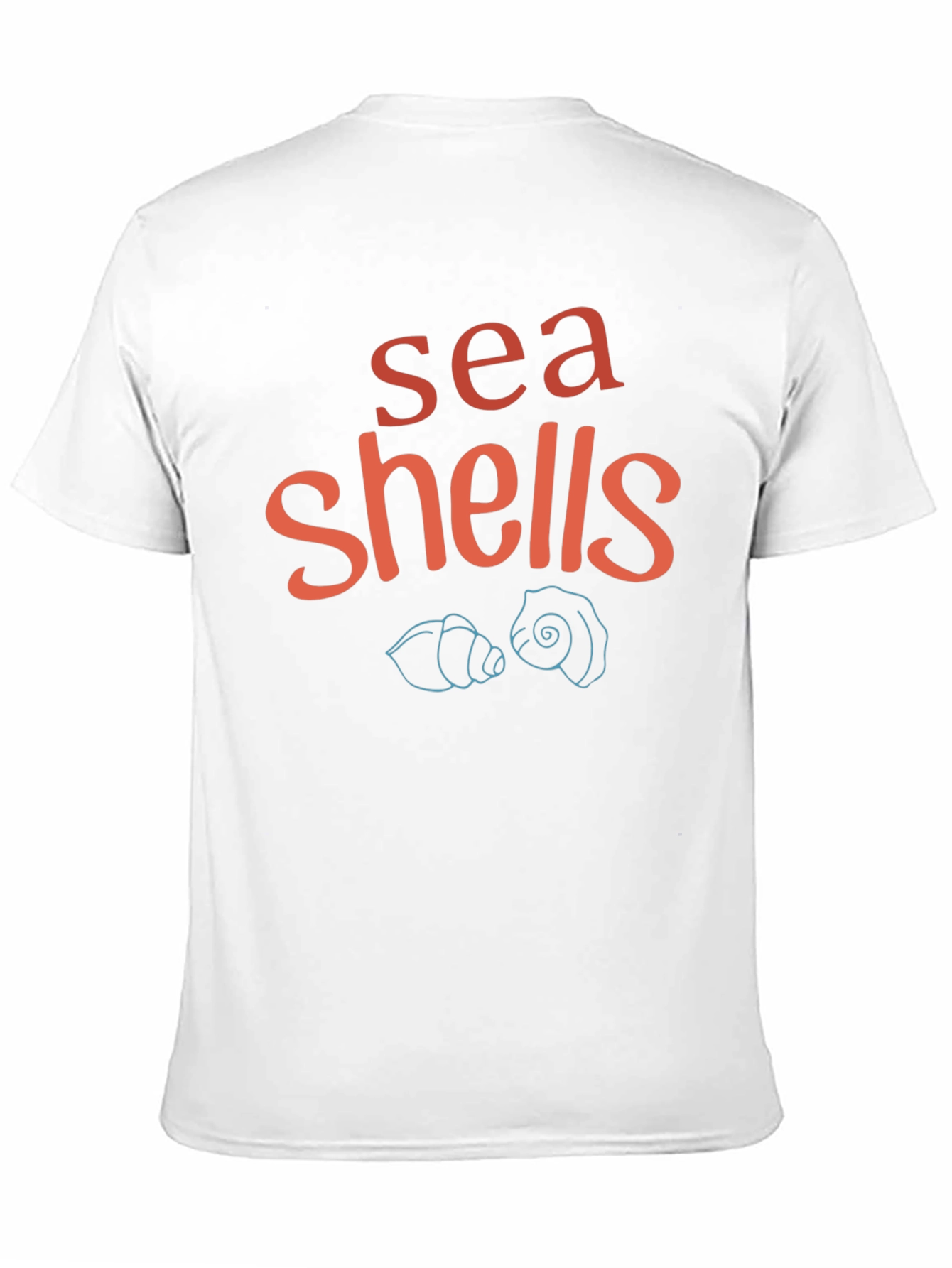 Sea Shells Graphic Tee - Black Cotton T-Shirt