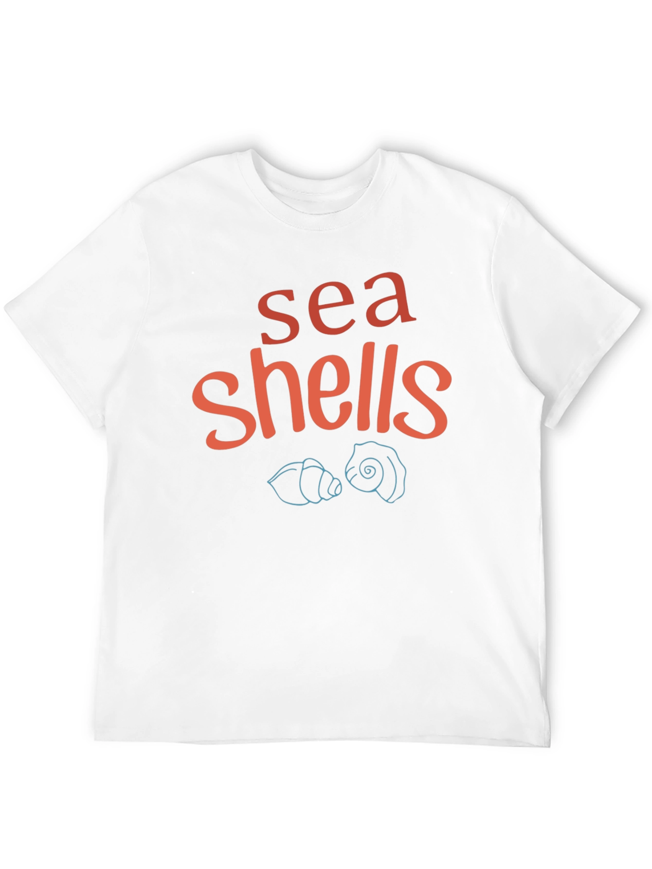 Sea Shells Graphic Tee - Black Cotton T-Shirt