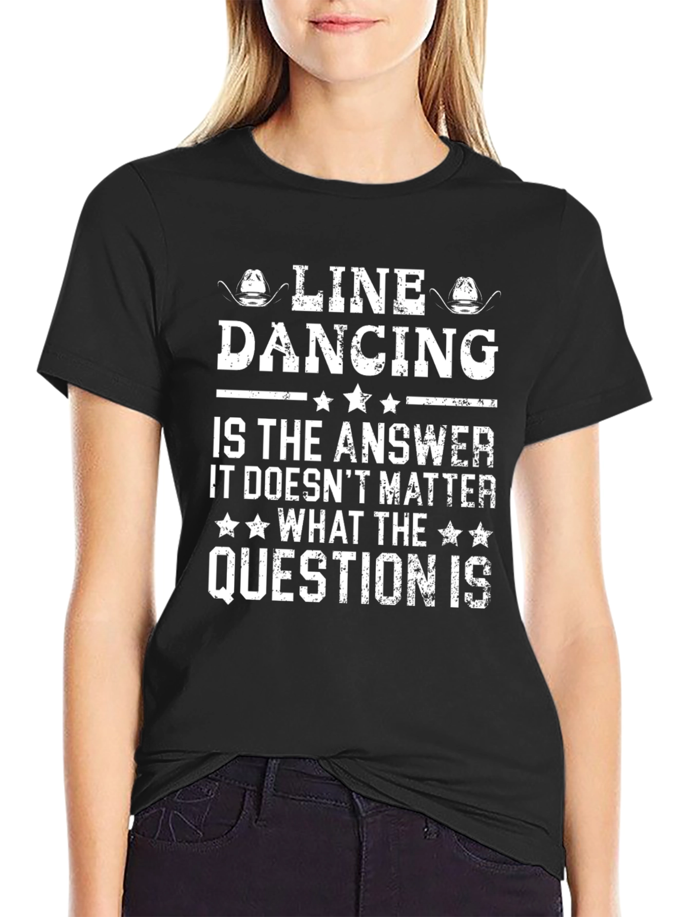 Line Dancing Answer T-Shirt