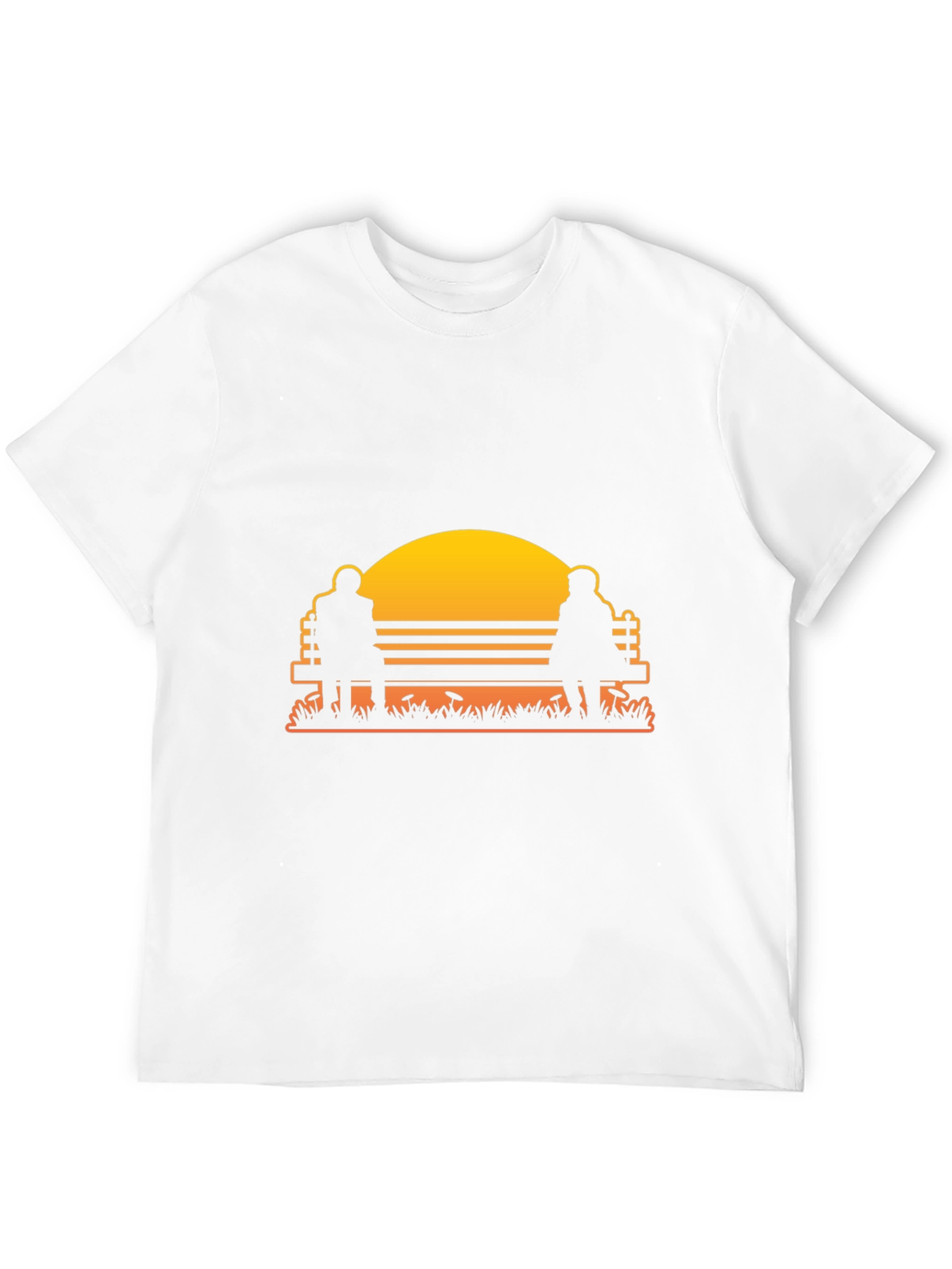 Sunset Couple Bench Graphic Tee