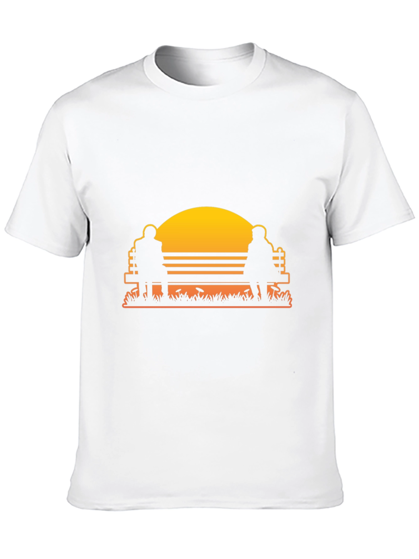 Sunset Couple Bench Graphic Tee