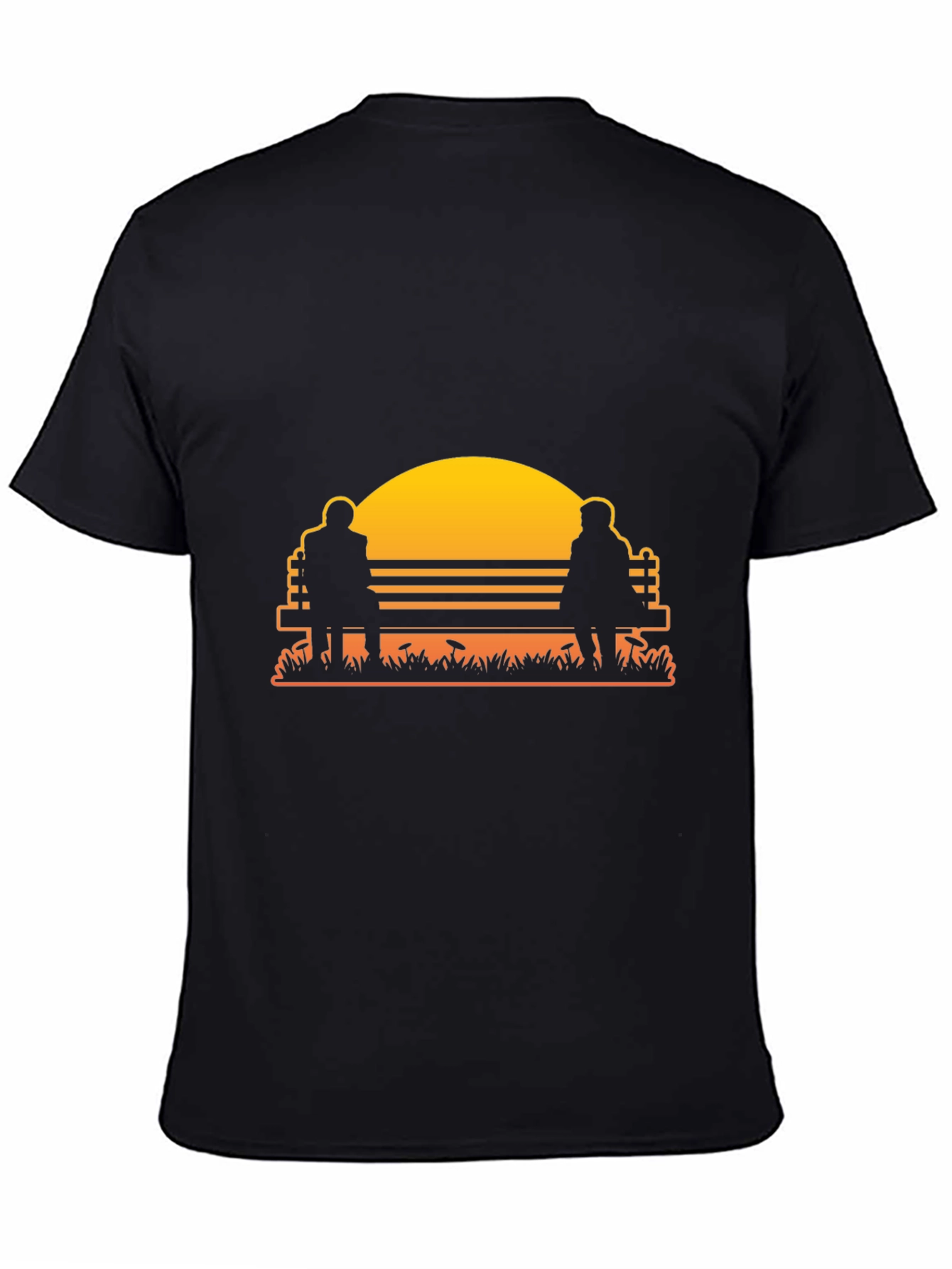 Sunset Couple Bench Graphic Tee