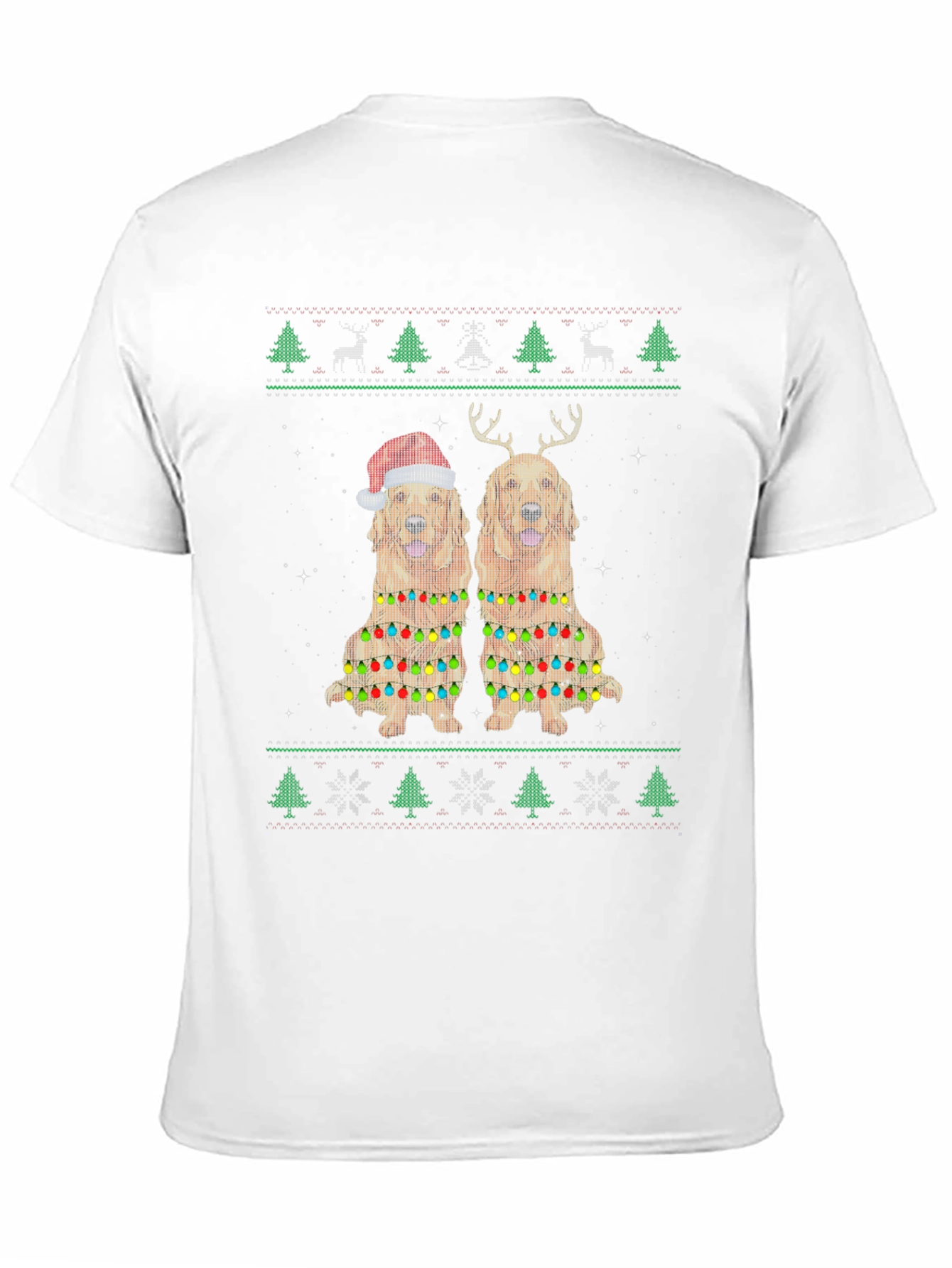 Golden Retriever Christmas Ugly Sweater T-Shirt