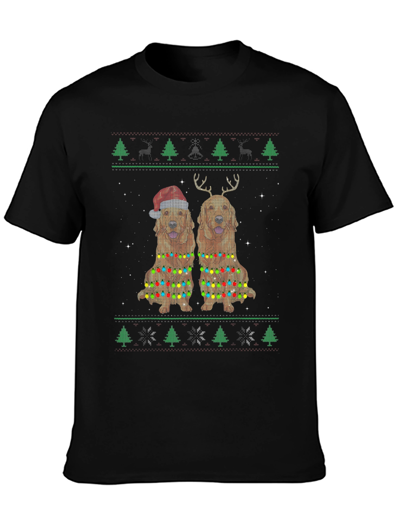 Golden Retriever Christmas Ugly Sweater T-Shirt