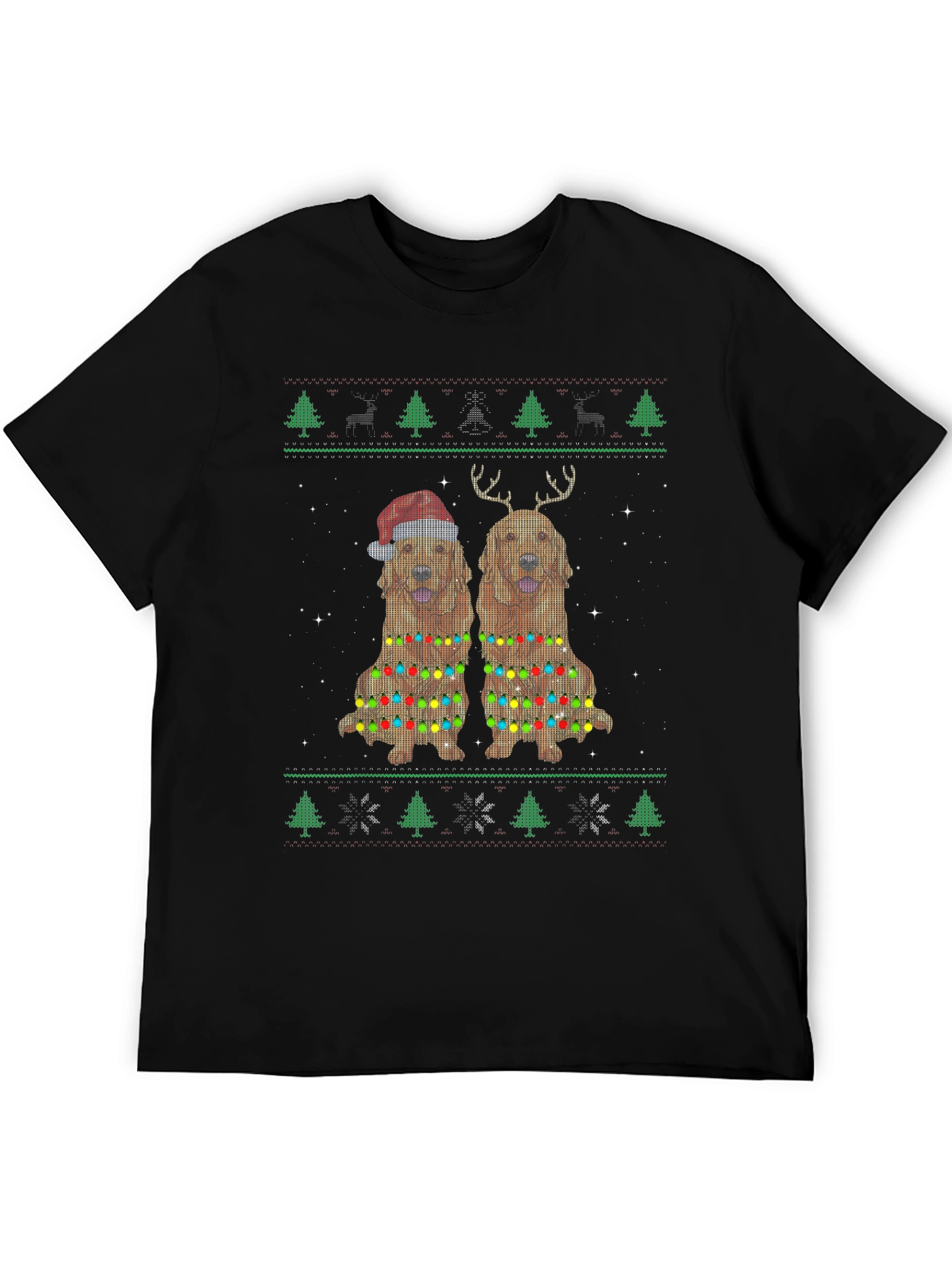 Golden Retriever Christmas Ugly Sweater T-Shirt