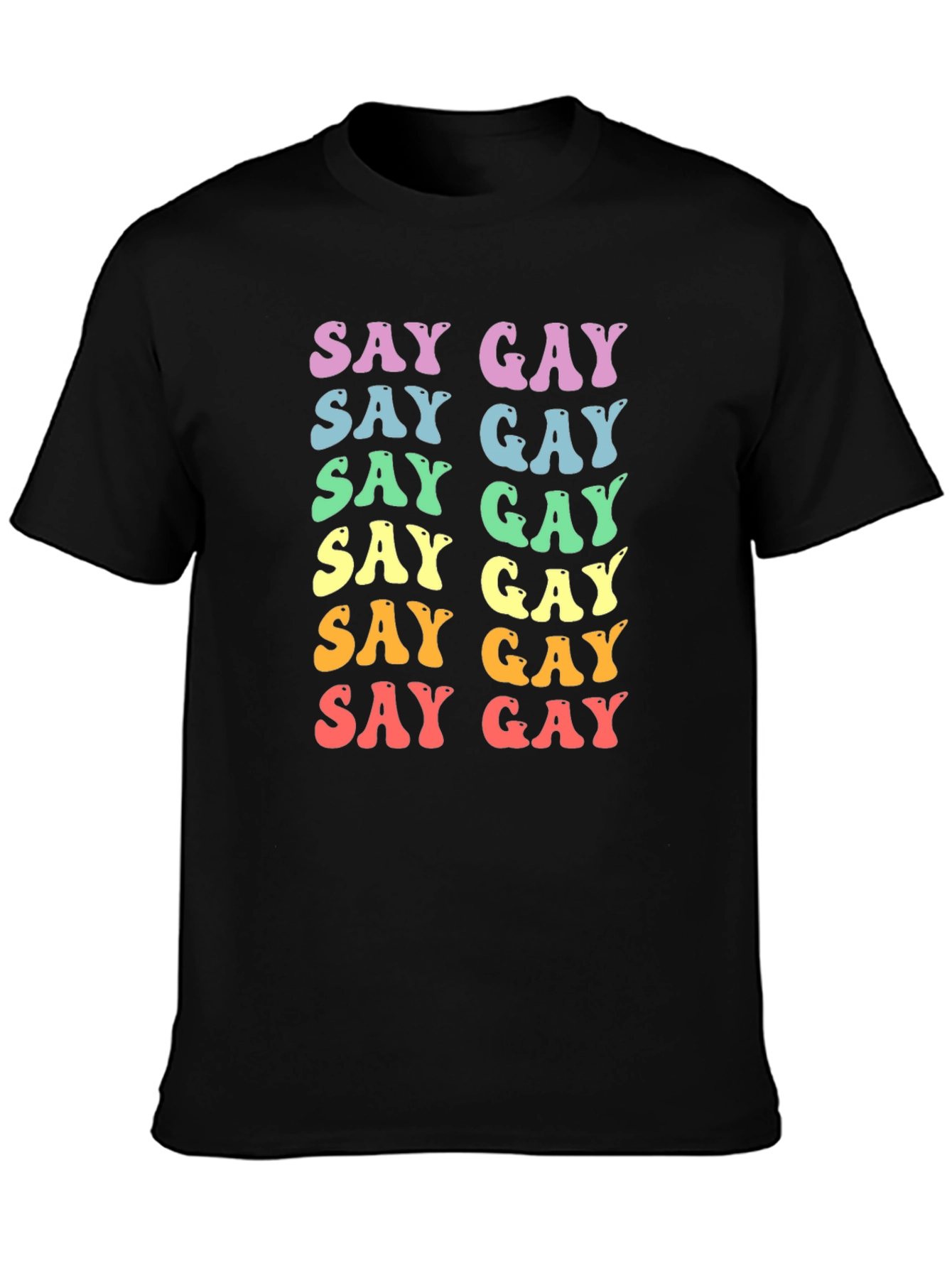 Retro Say Gay Graphic Tee - Pride Apparel