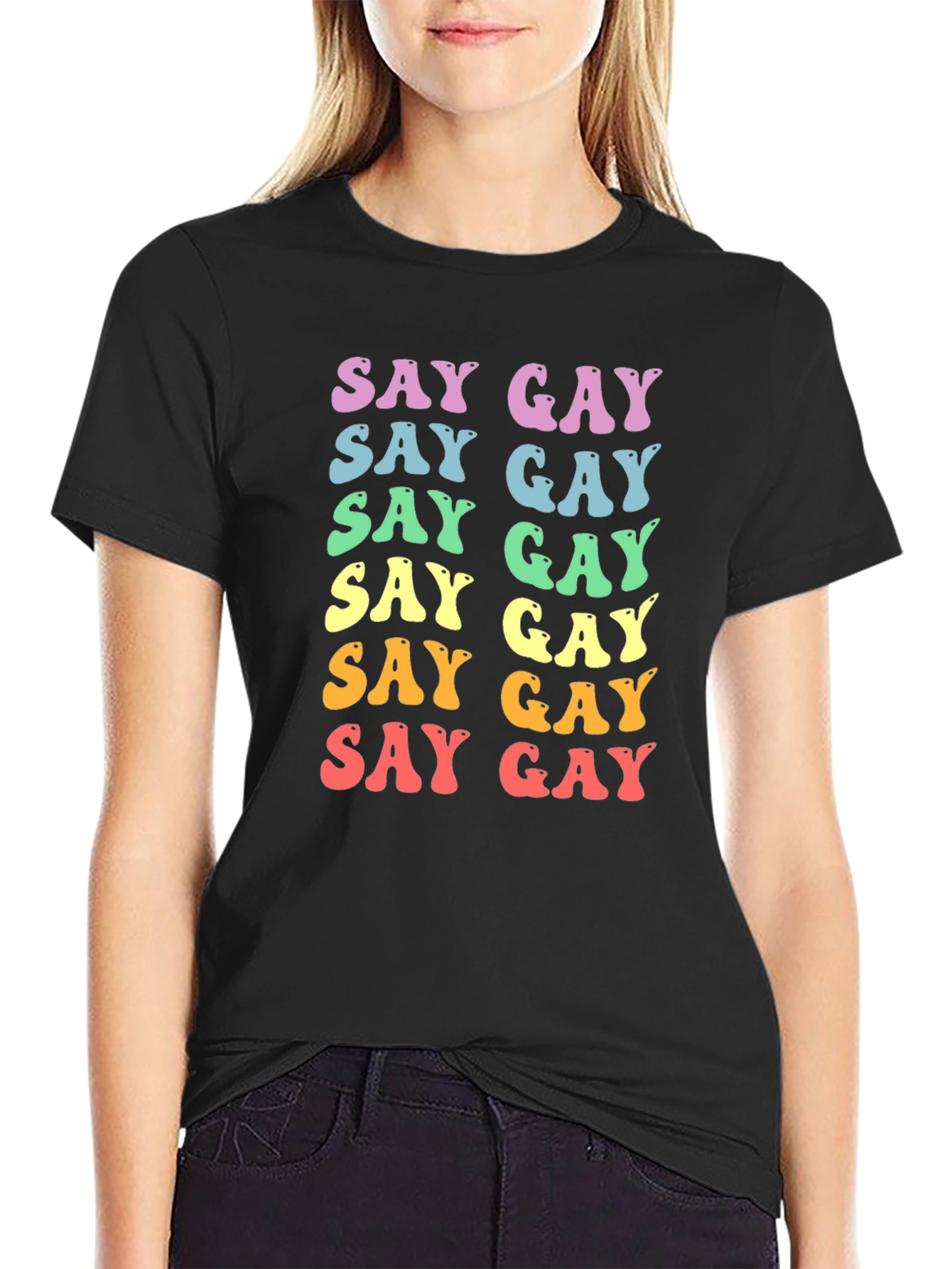 Retro Say Gay Graphic Tee - Pride Apparel