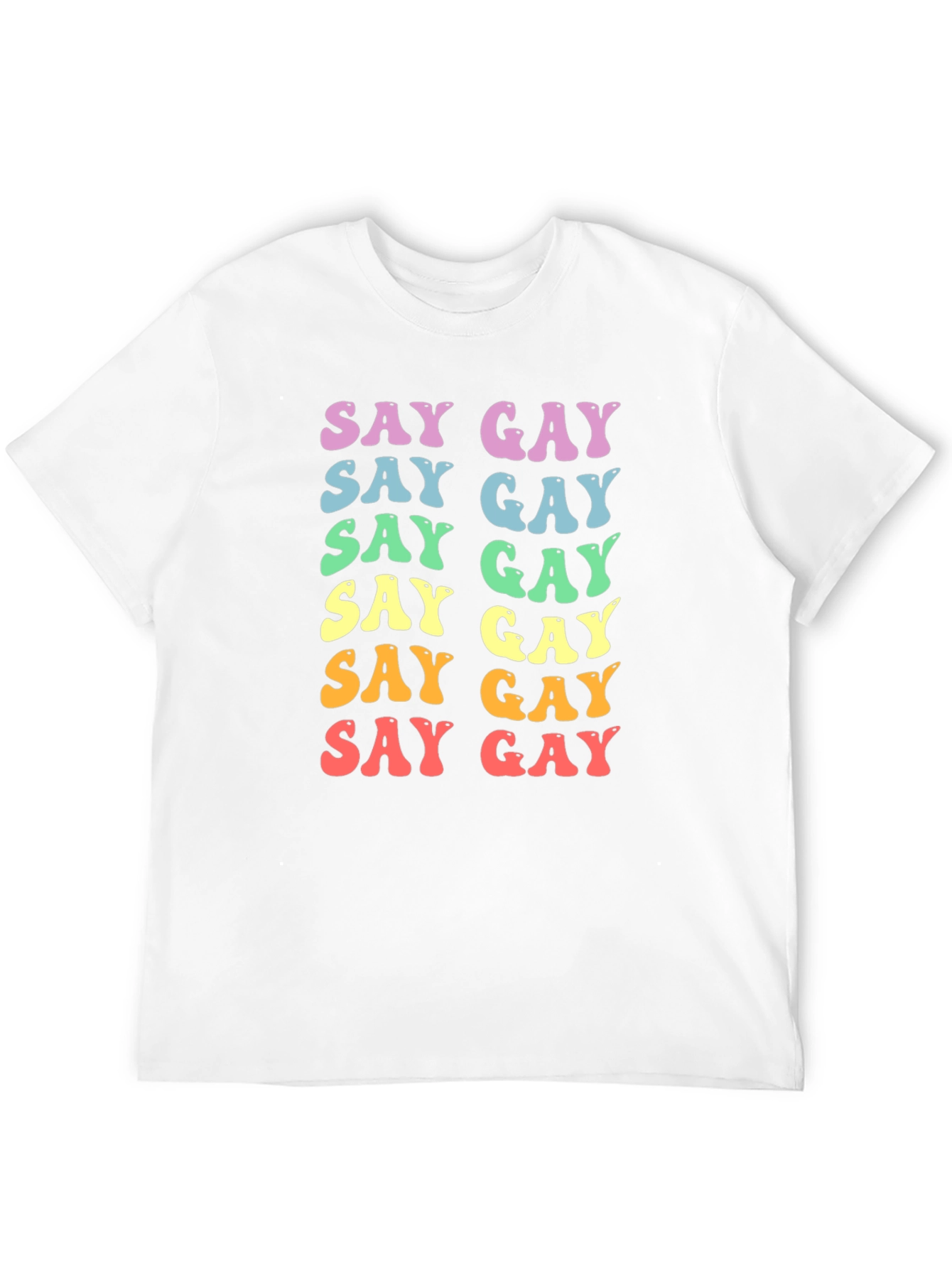 Retro Say Gay Graphic Tee - Pride Apparel
