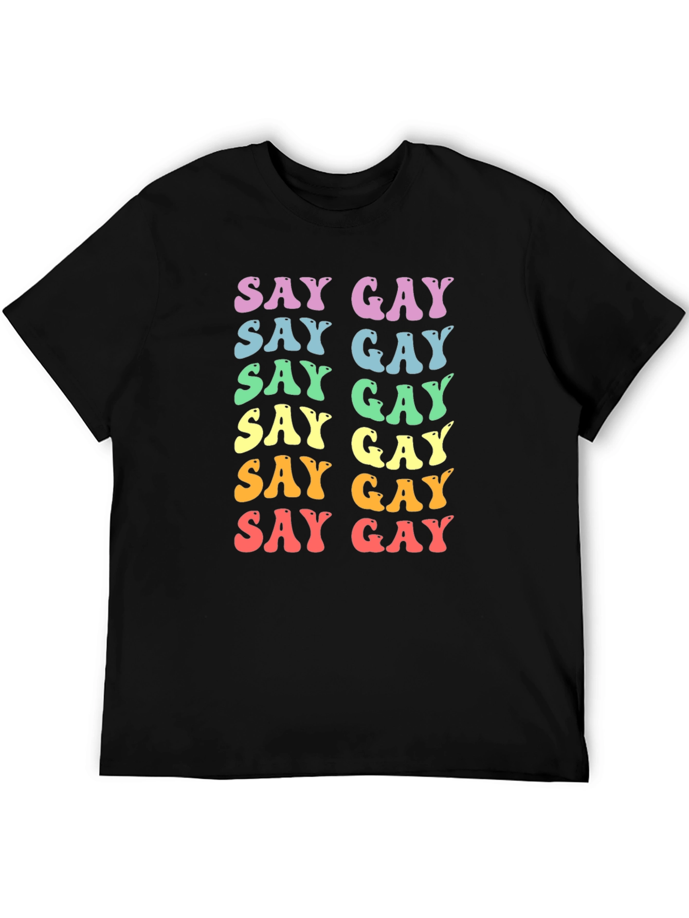 Retro Say Gay Graphic Tee - Pride Apparel