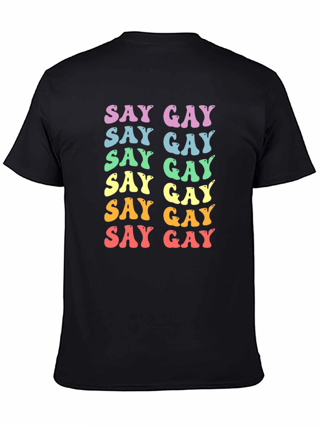 Retro Say Gay Graphic Tee - Pride Apparel