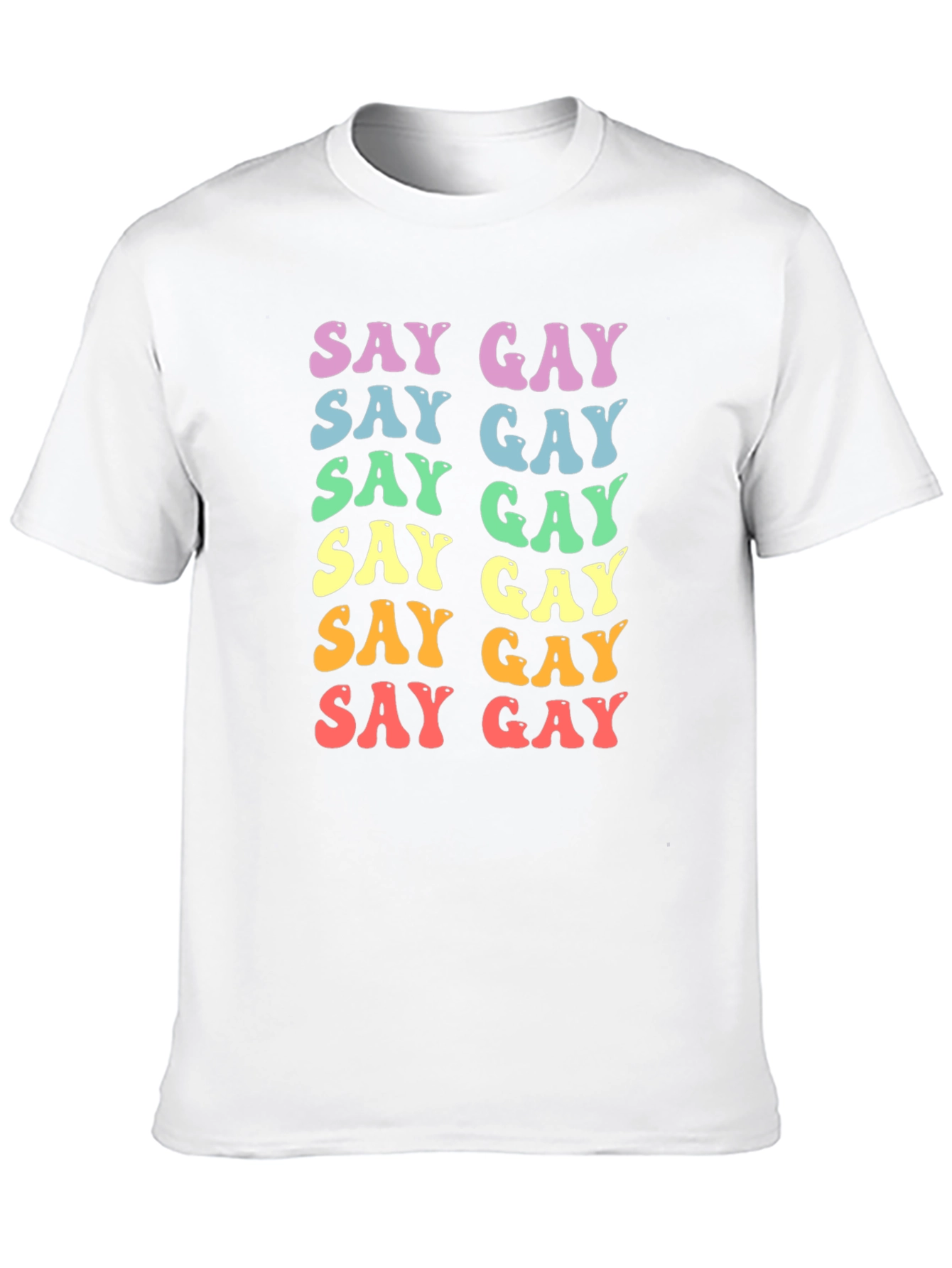 Retro Say Gay Graphic Tee - Pride Apparel