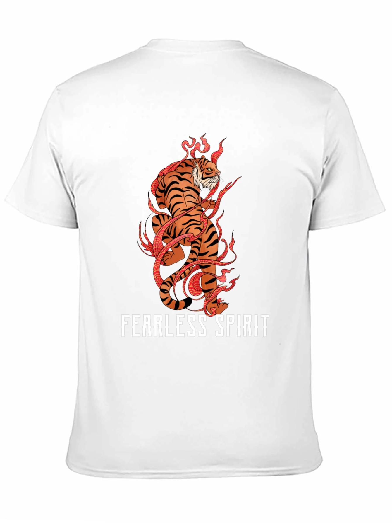 Fearless Spirit Tiger Graphic Tee - Black