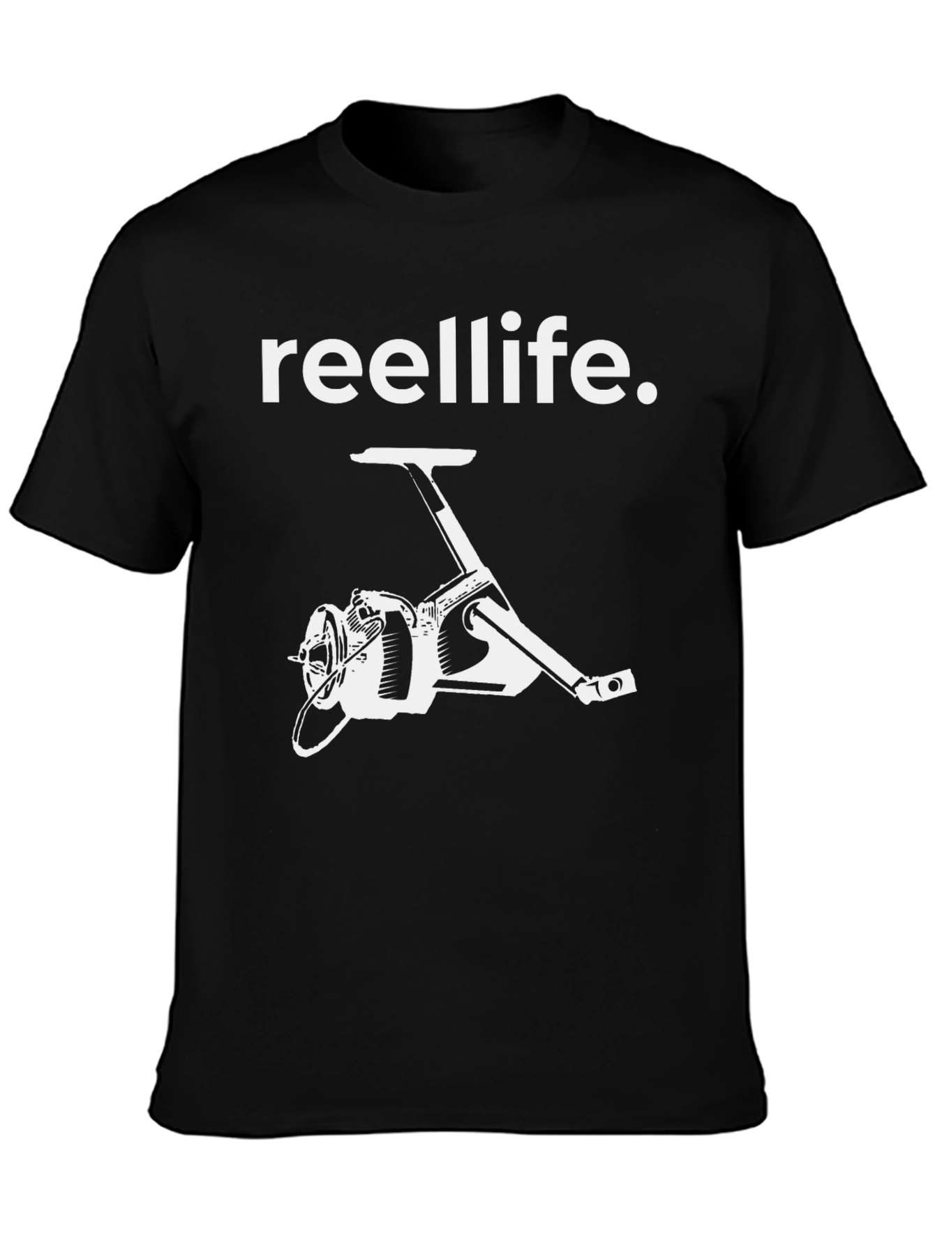Reellife Fishing T-Shirt - Black Graphic Tee