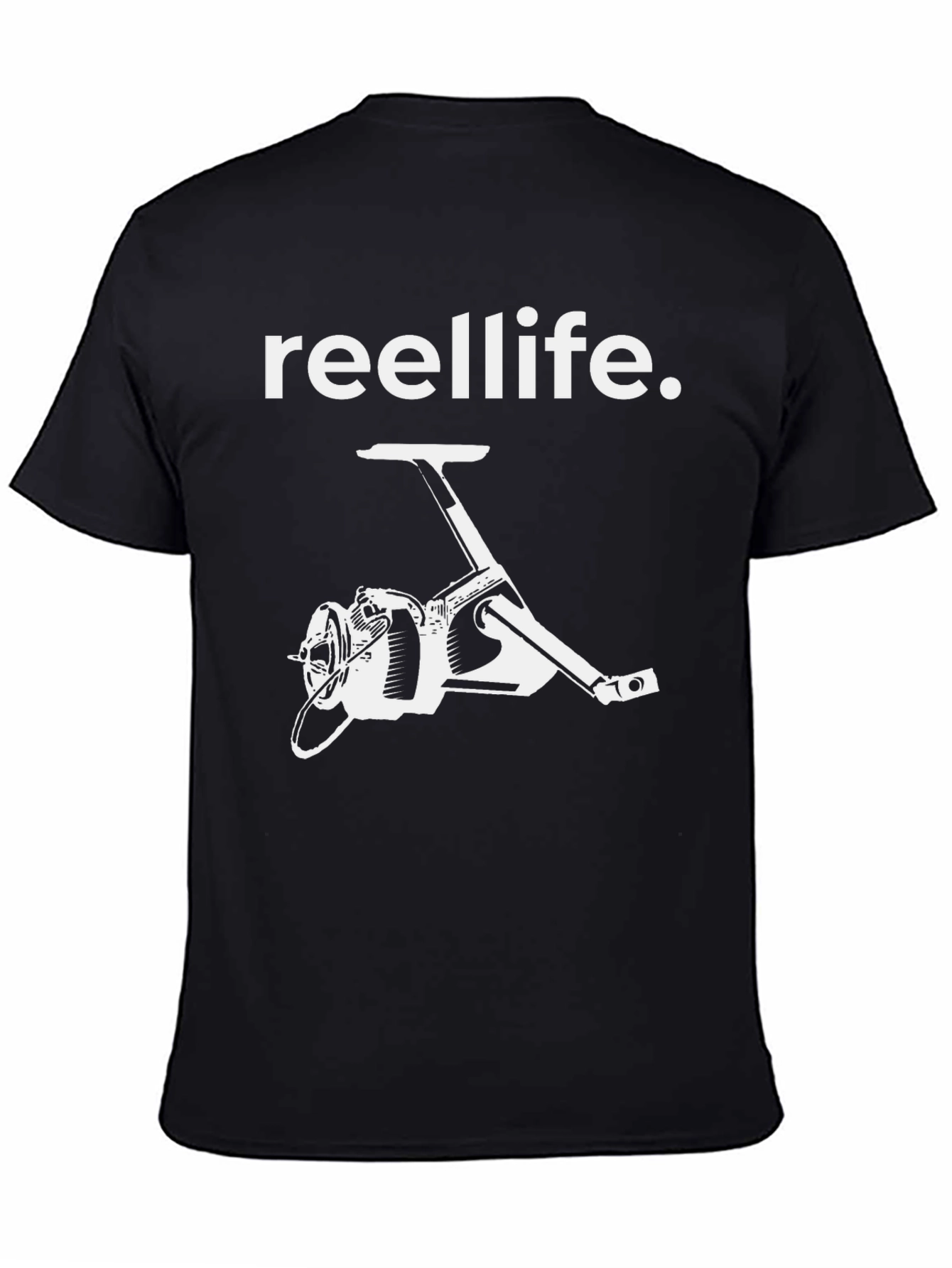 Reellife Fishing T-Shirt - Black Graphic Tee