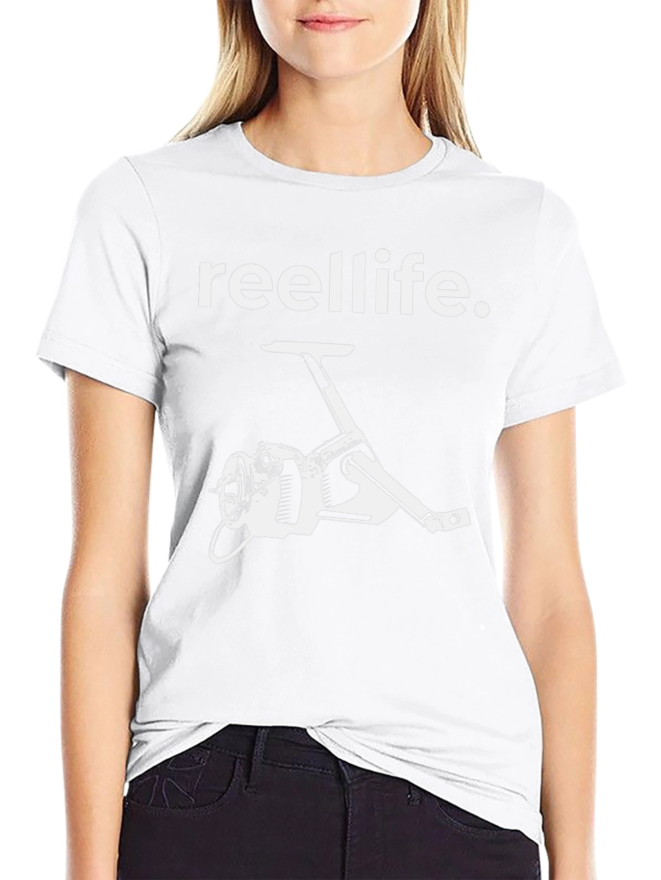 Reellife Fishing T-Shirt - Black Graphic Tee