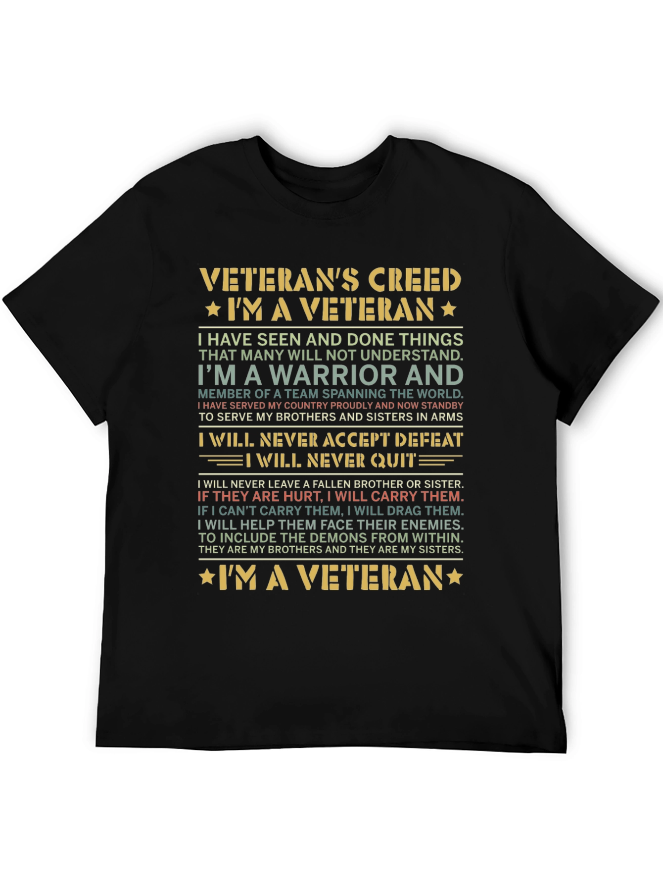Veterans Creed Graphic T-Shirt