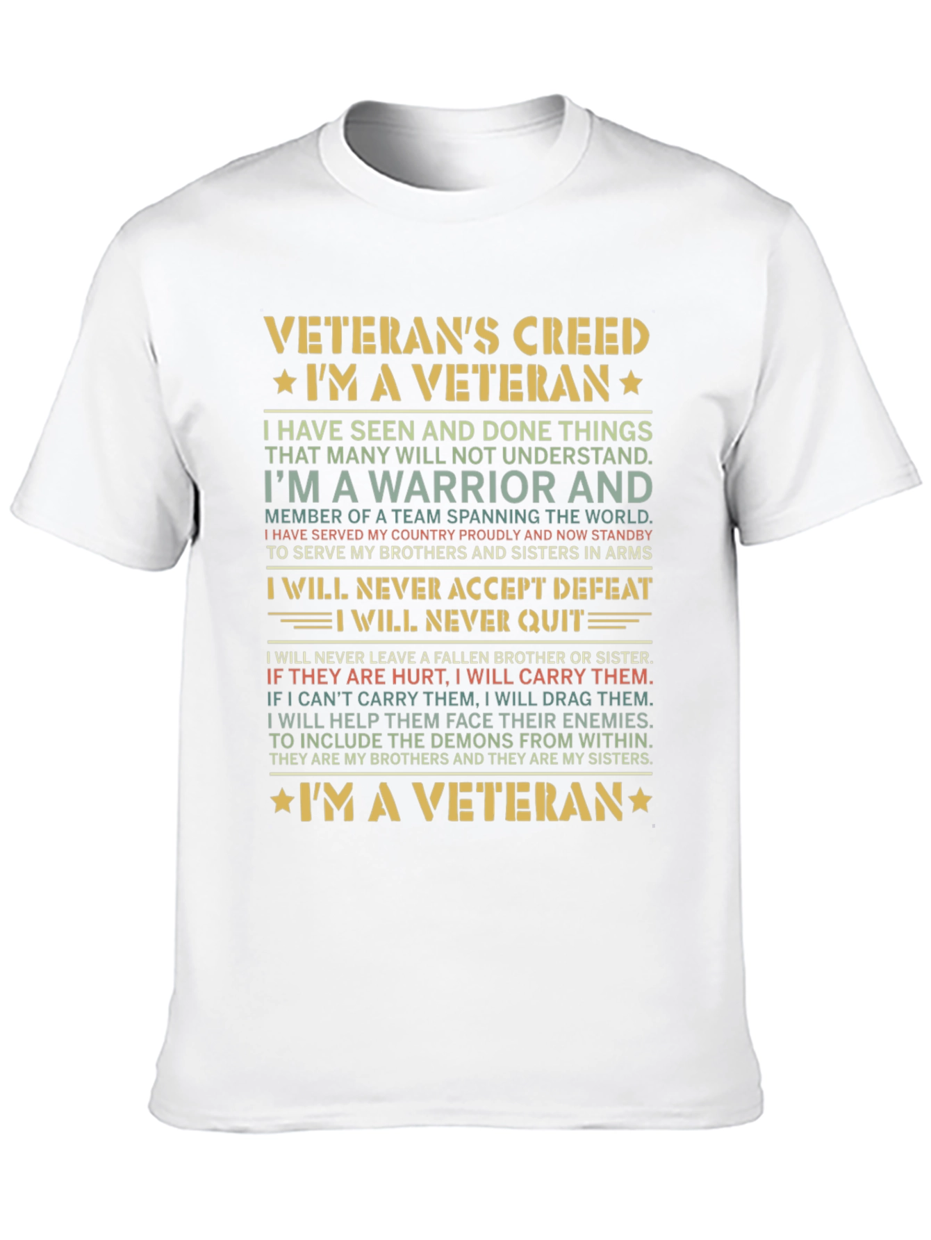 Veterans Creed Graphic T-Shirt
