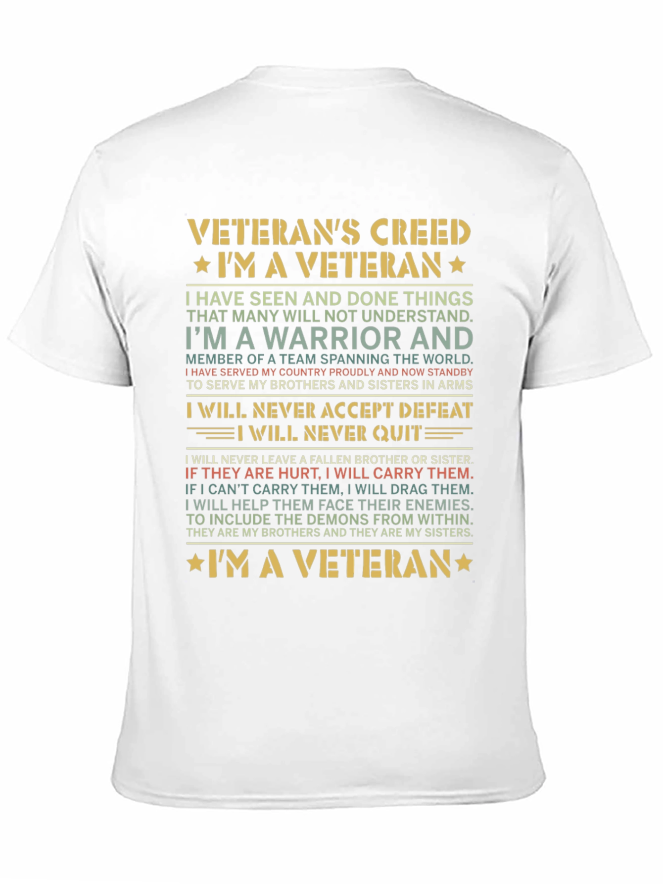 Veterans Creed Graphic T-Shirt