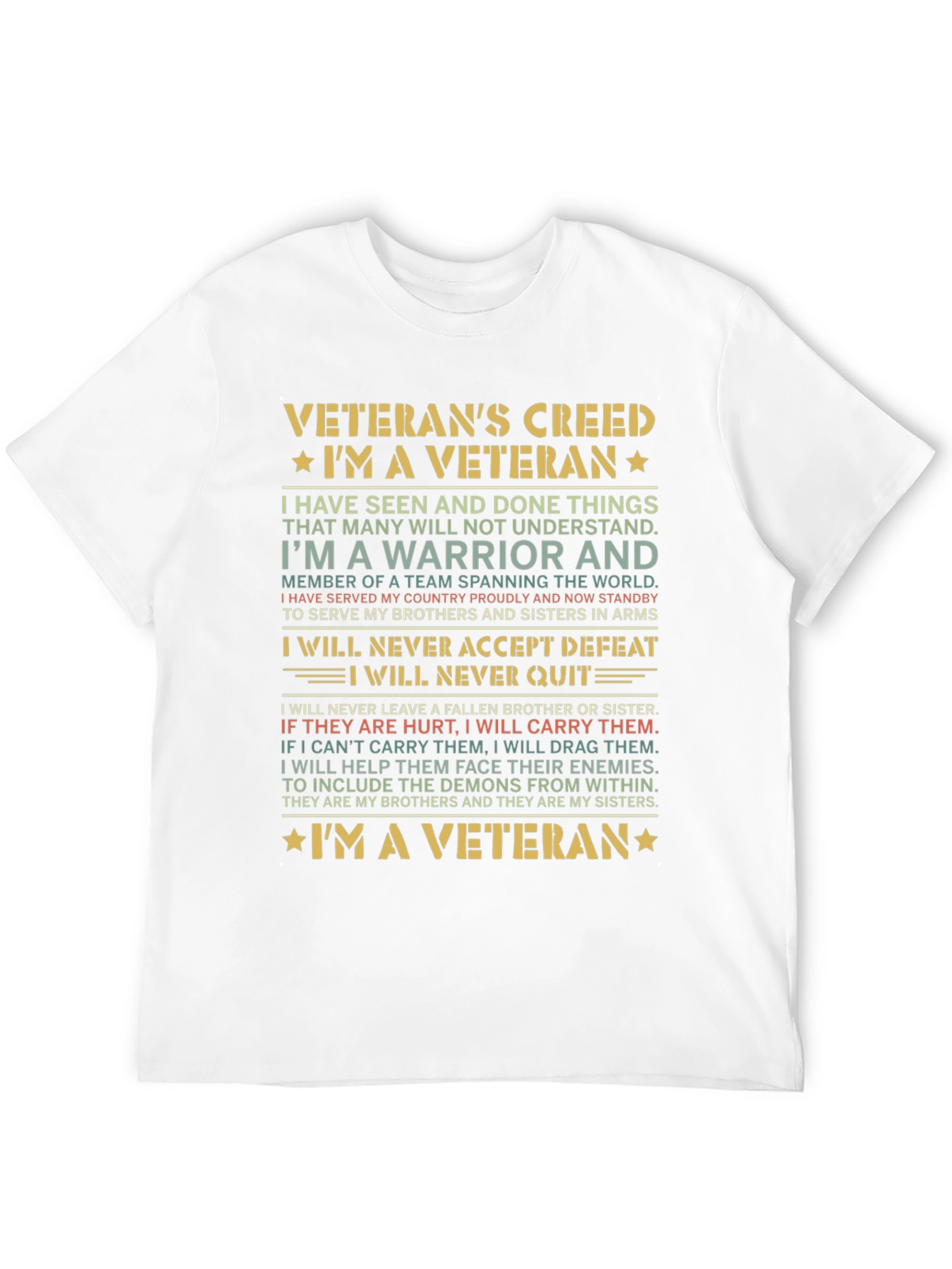 Veterans Creed Graphic T-Shirt