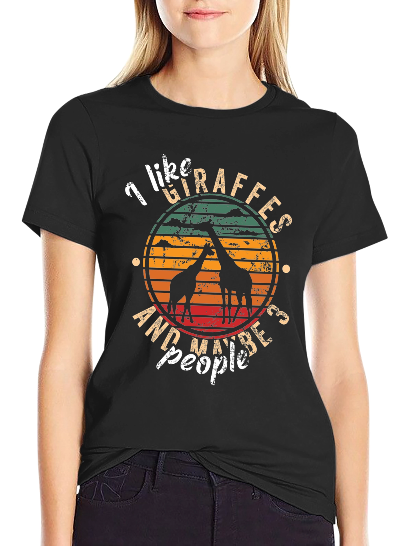 I Like Giraffes and Maybe 3 People T-Shirt
