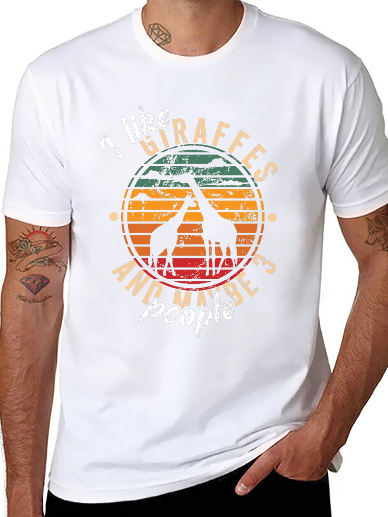 I Like Giraffes and Maybe 3 People T-Shirt