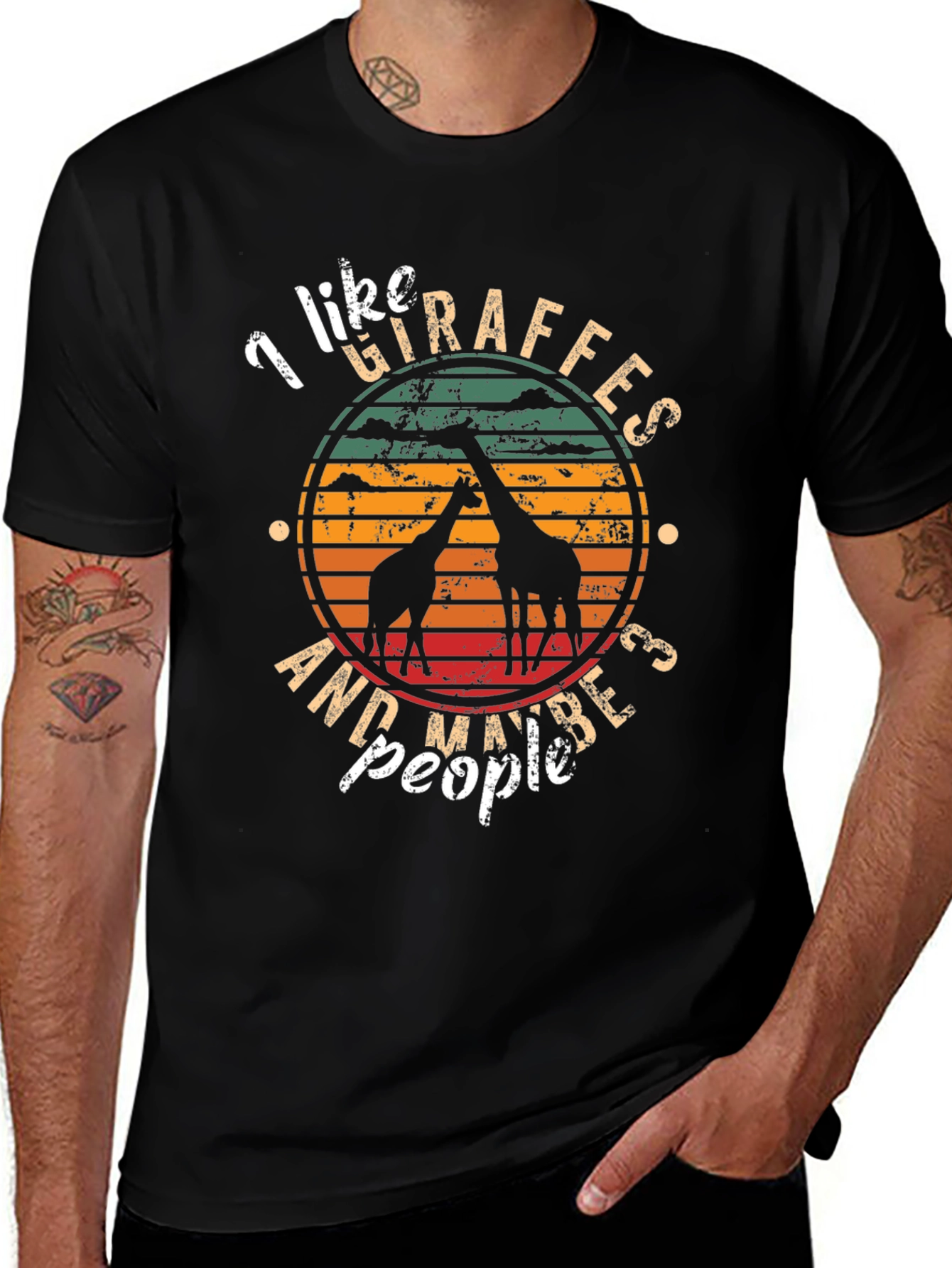 I Like Giraffes and Maybe 3 People T-Shirt
