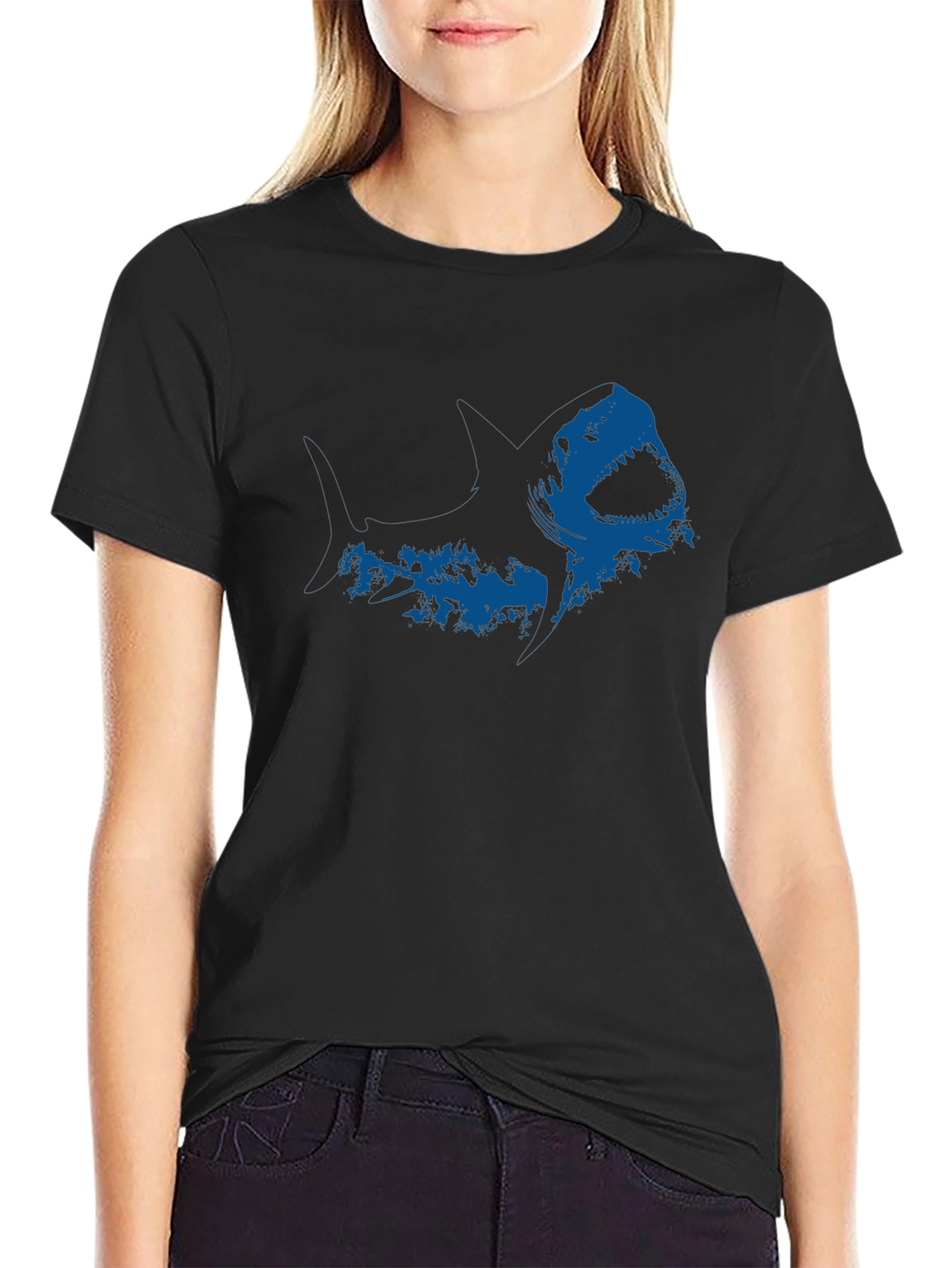Shark Graphic Black T-Shirt