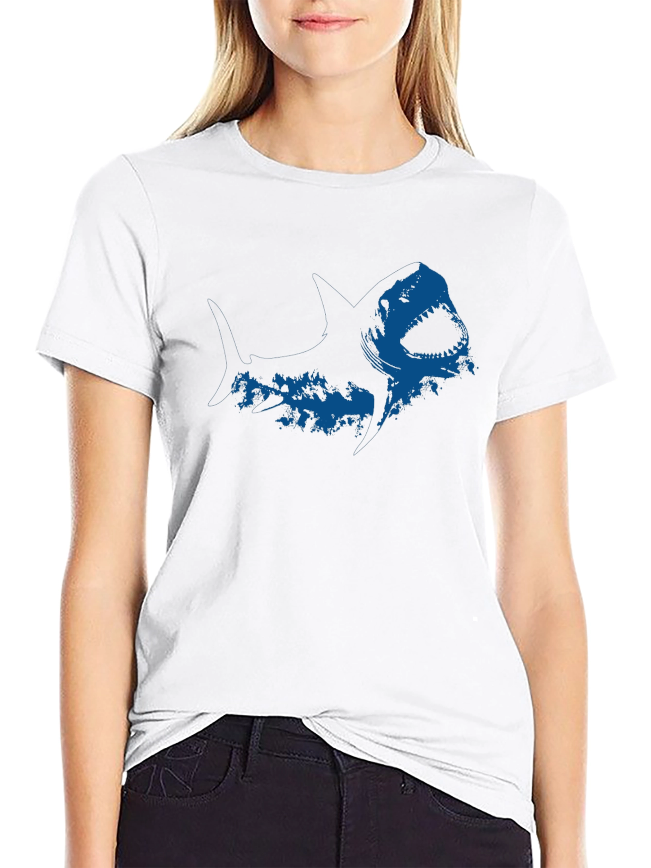 Shark Graphic Black T-Shirt