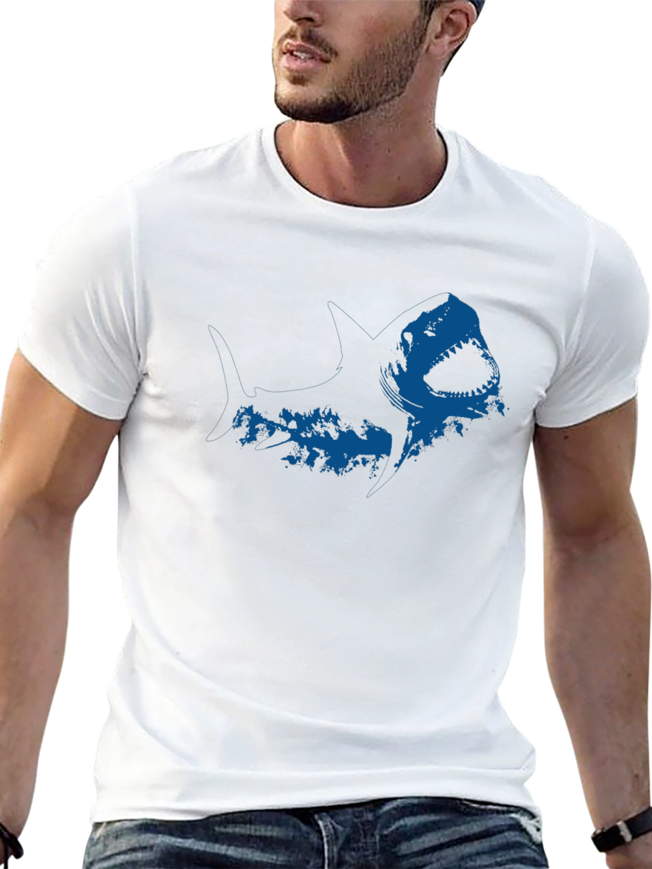 Shark Graphic Black T-Shirt