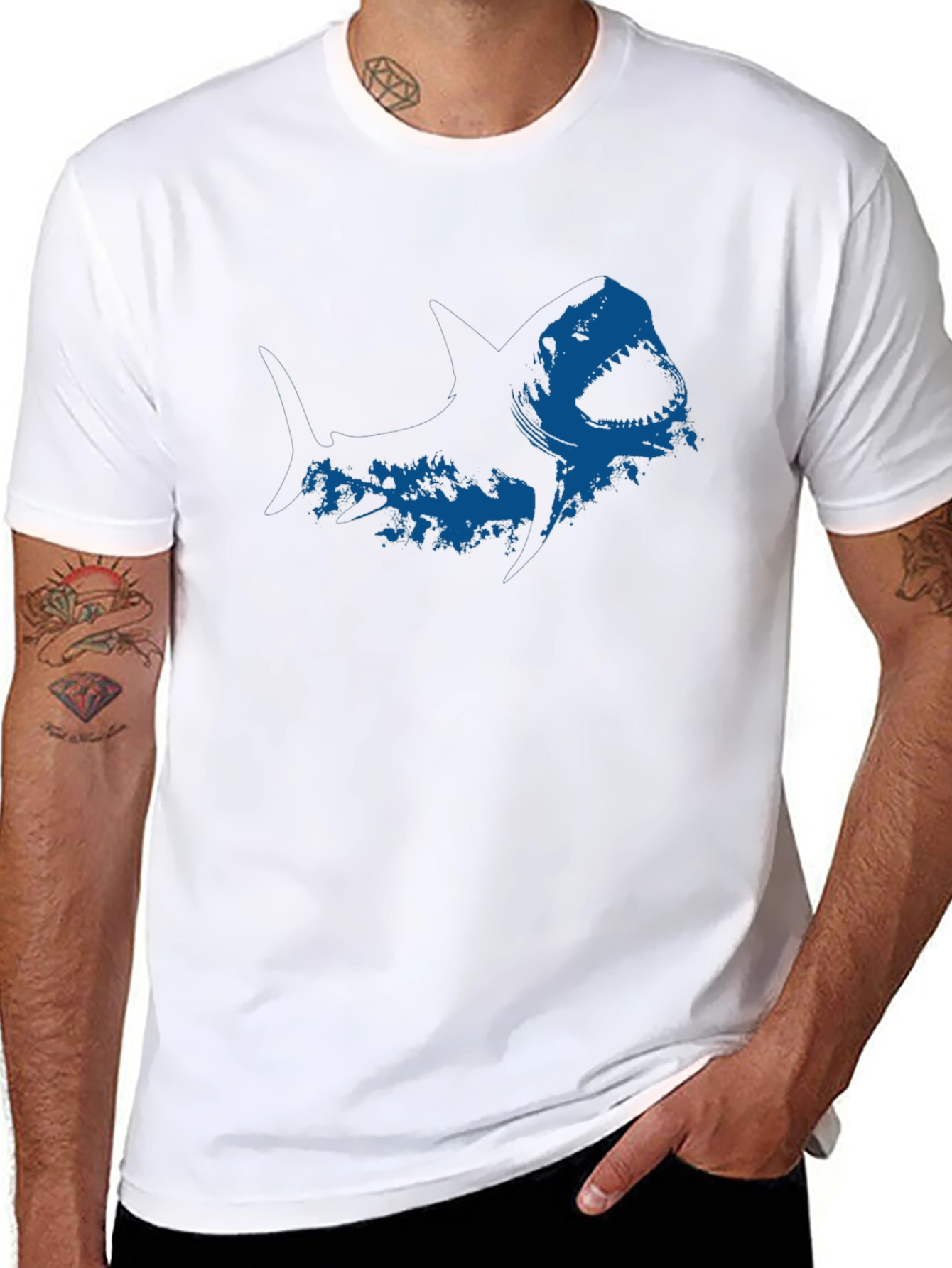 Shark Graphic Black T-Shirt